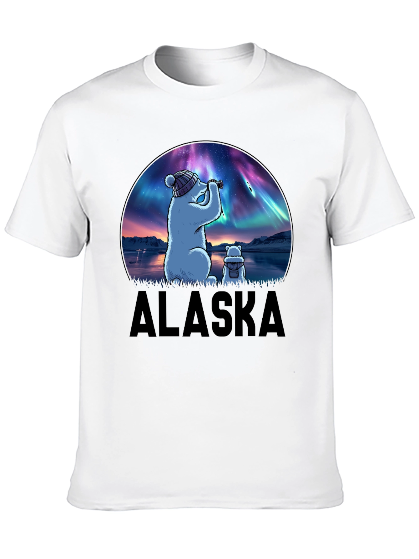 Alaska Northern Lights Bear T-Shirt