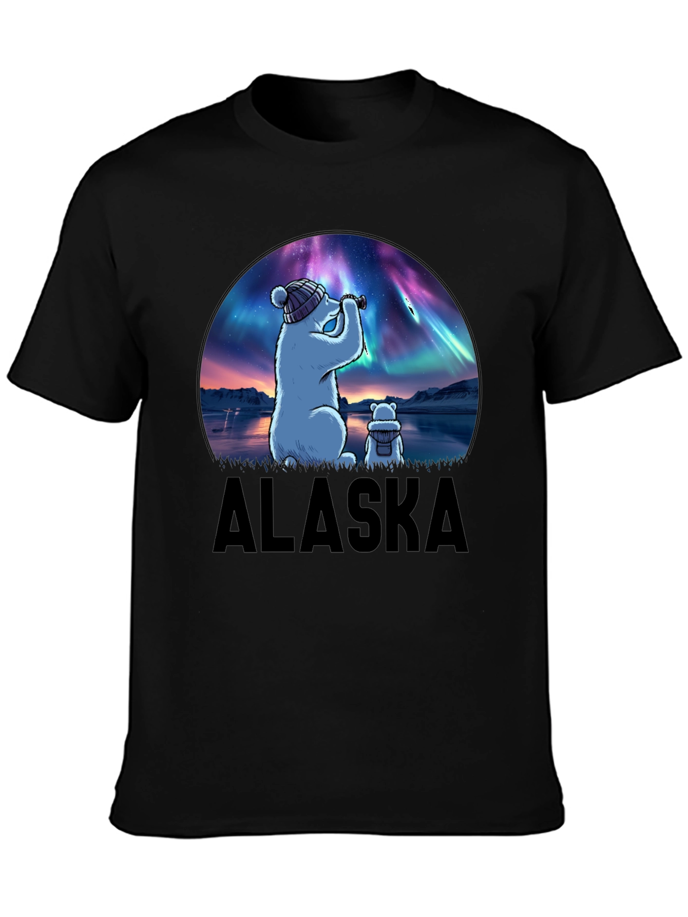 Alaska Northern Lights Bear T-Shirt