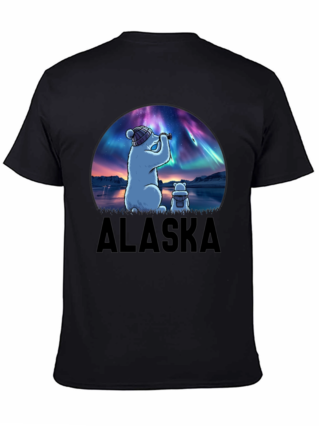 Alaska Northern Lights Bear T-Shirt