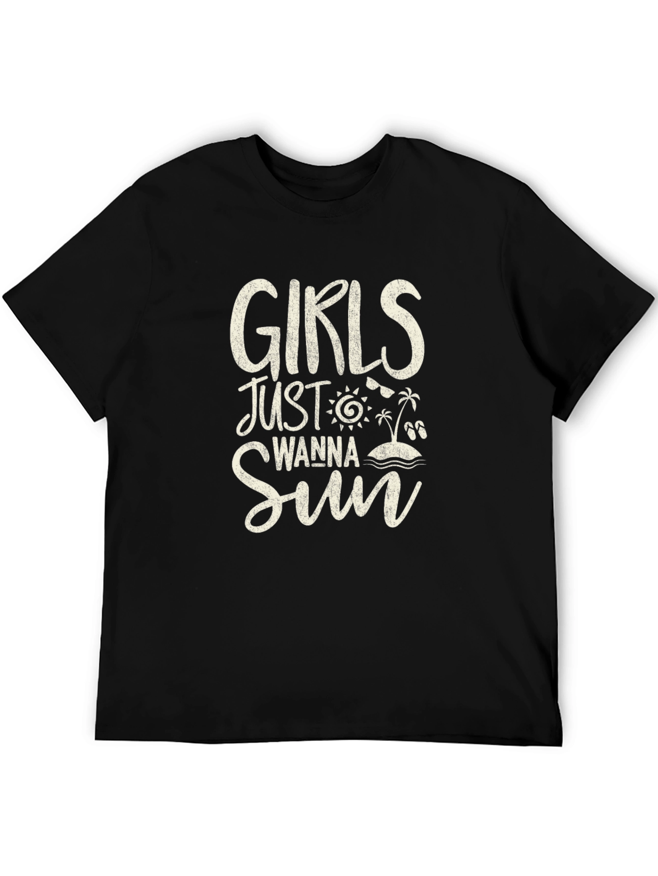 Girls Just Wanna Sun Graphic Tee - Black