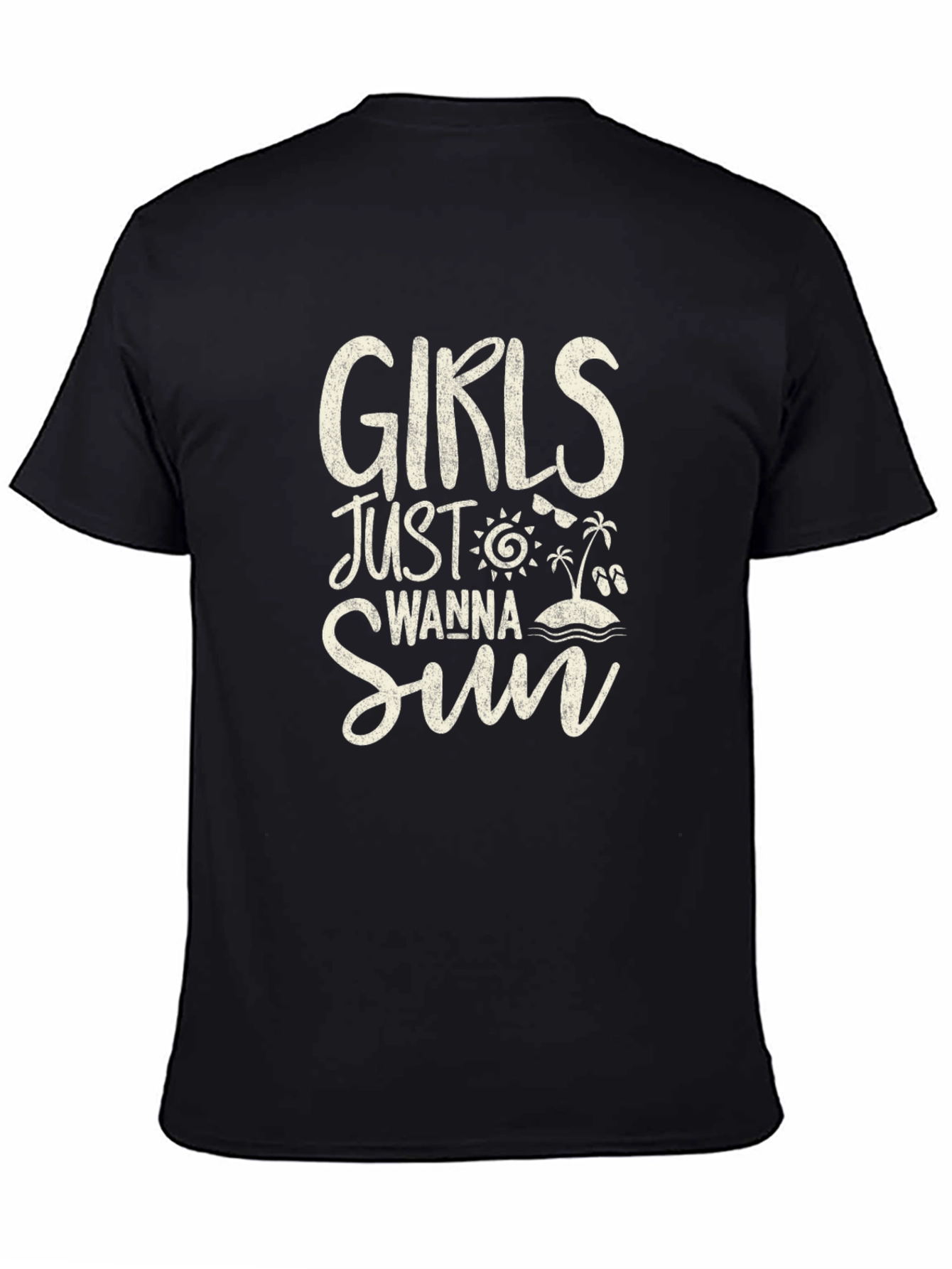 Girls Just Wanna Sun Graphic Tee - Black
