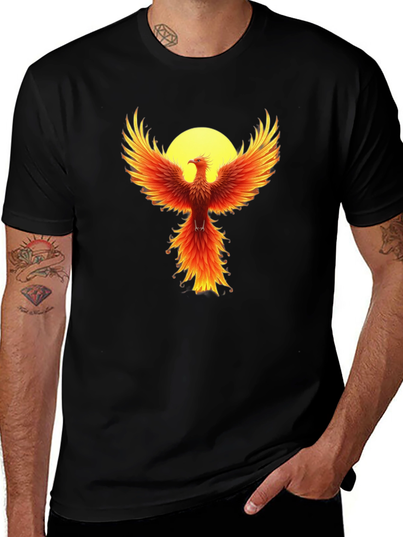Phoenix Rising Graphic Tee - Black