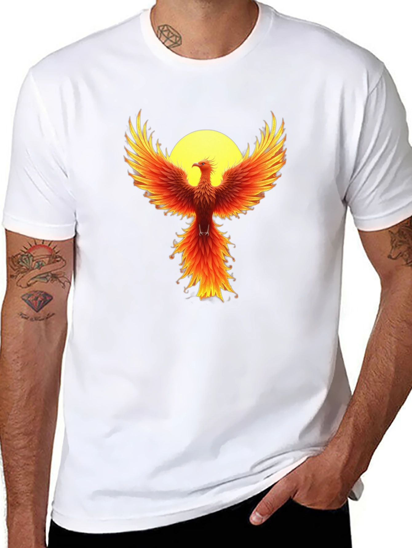 Phoenix Rising Graphic Tee - Black