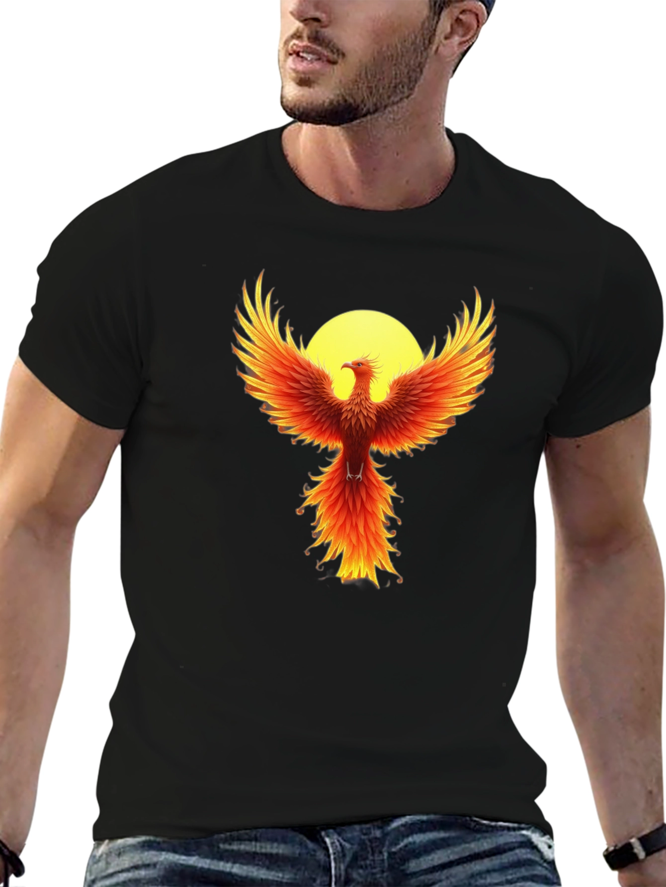 Phoenix Rising Graphic Tee - Black