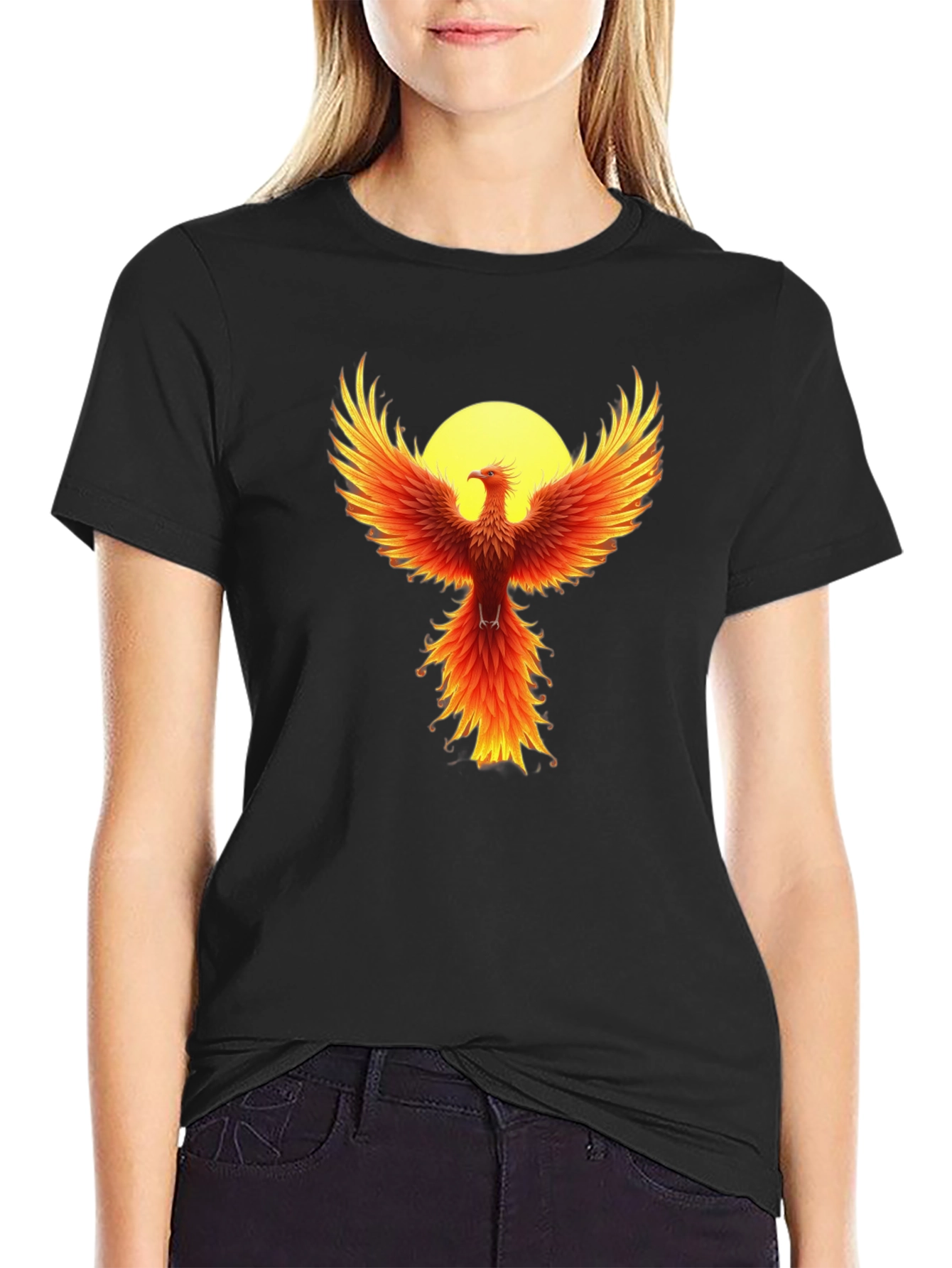 Phoenix Rising Graphic Tee - Black