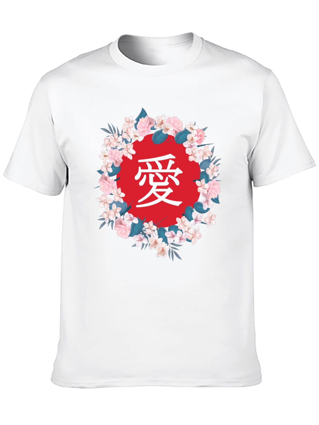 Floral Japanese Love Graphic T-Shirt