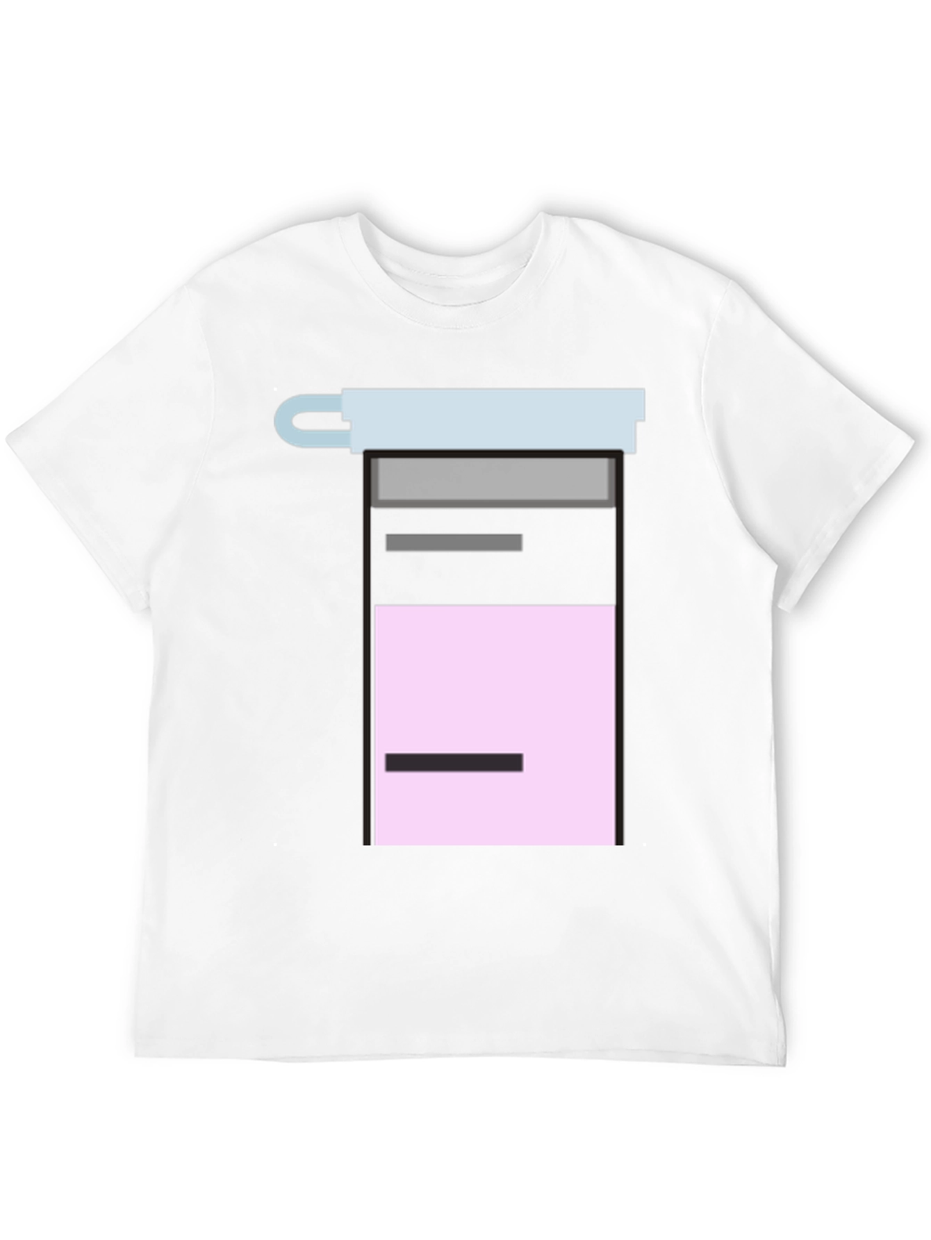 Geometric Graphic Tee - Black Cotton Blend Shirt