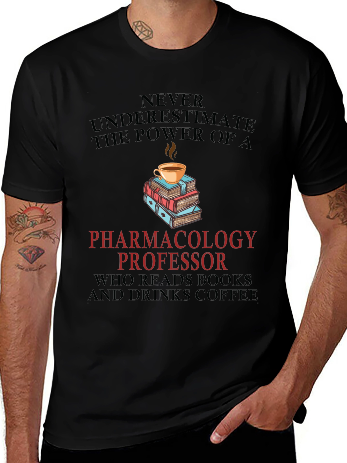 Pharmacology Professor Reads & Drinks Coffee T-Shirt