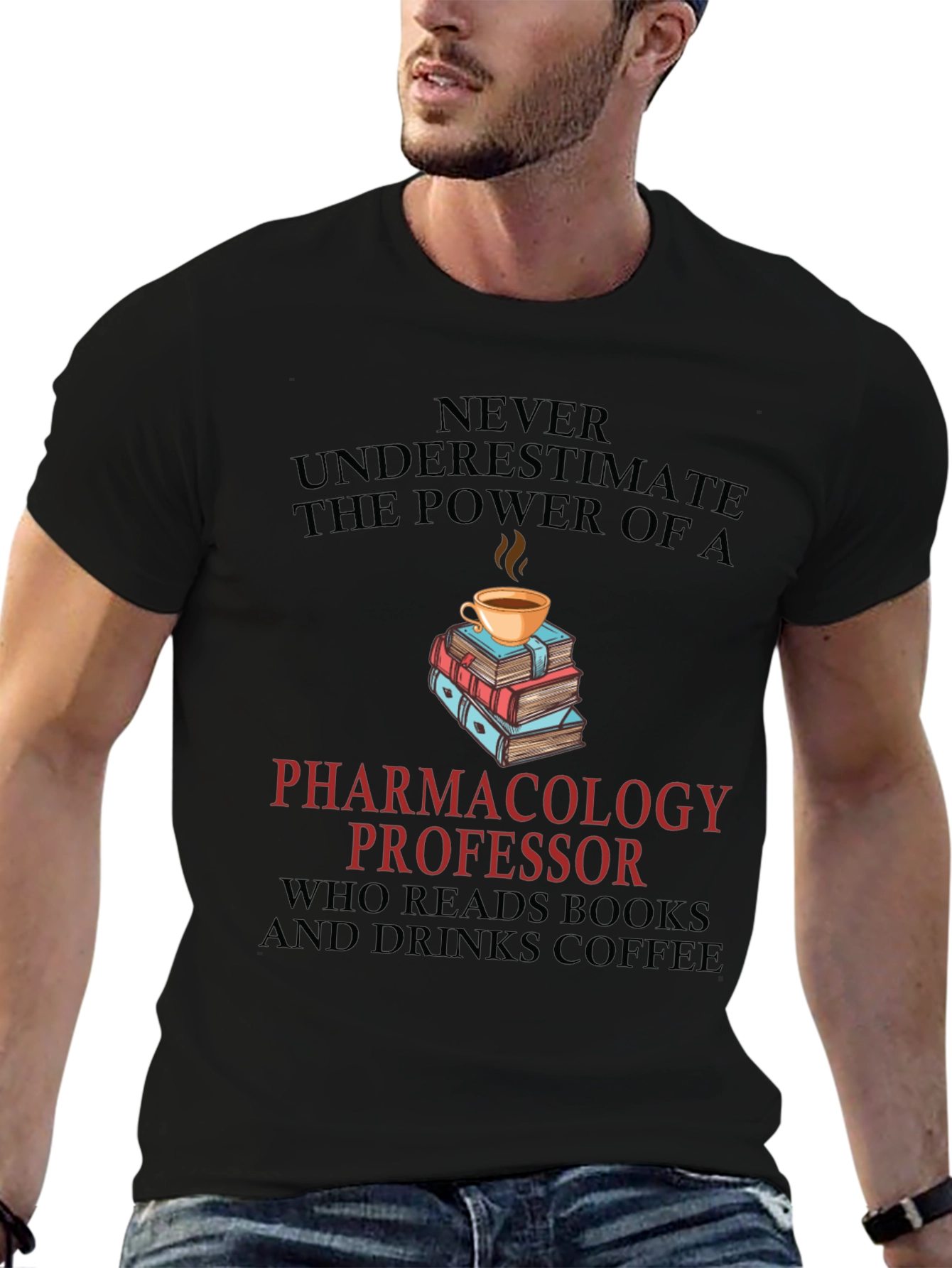 Pharmacology Professor Reads & Drinks Coffee T-Shirt