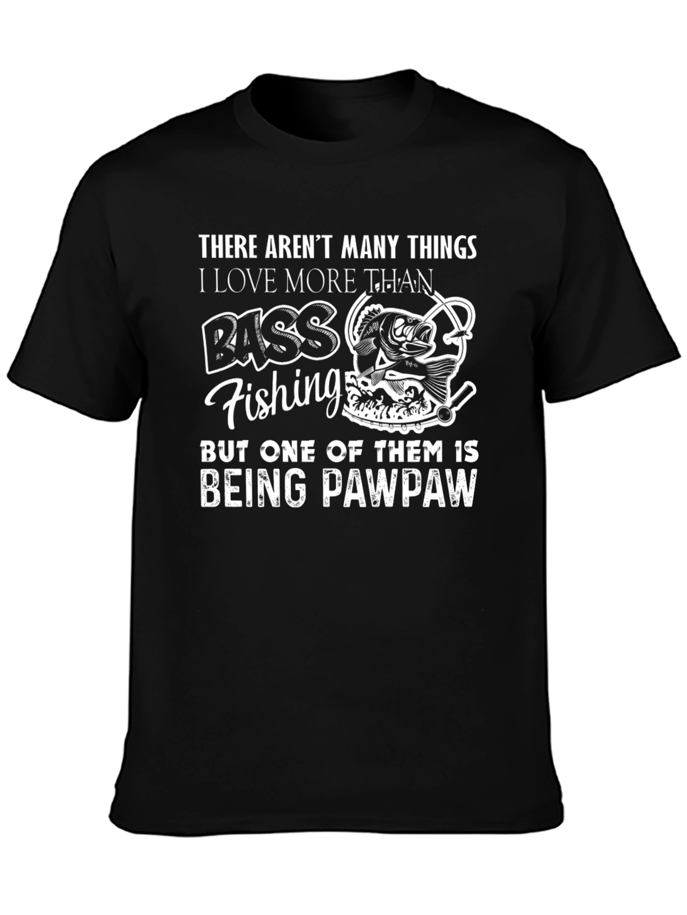 Bass Fishing Pawpaw T-Shirt: Gift for Grandfathers
