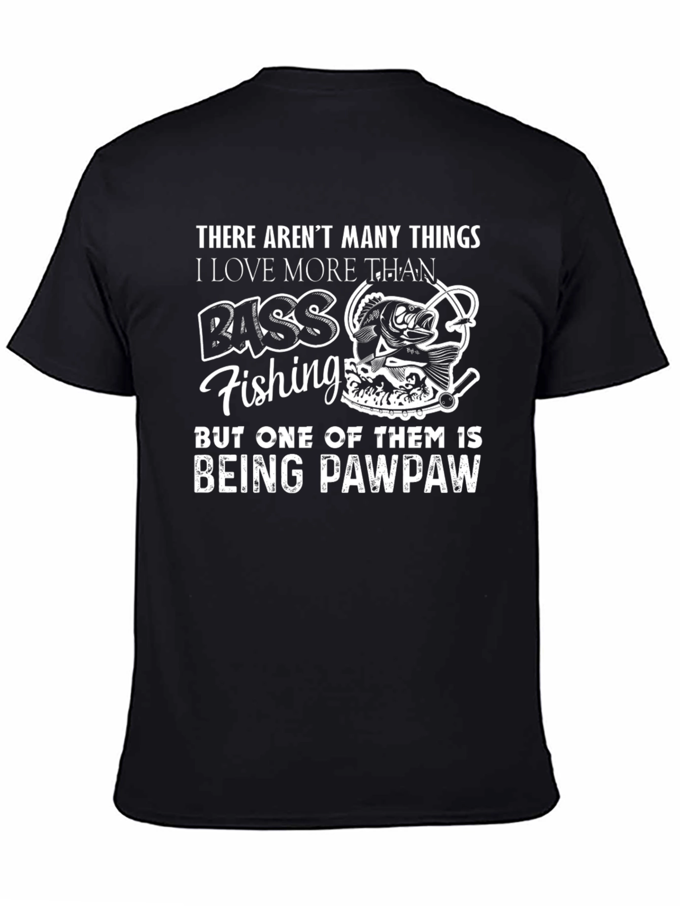 Bass Fishing Pawpaw T-Shirt: Gift for Grandfathers