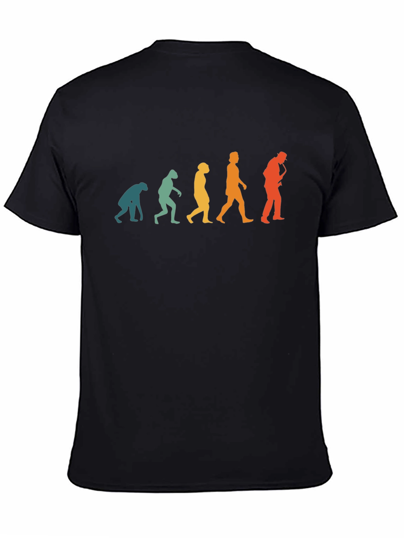 Evolution of Man Saxophone Black T-Shirt