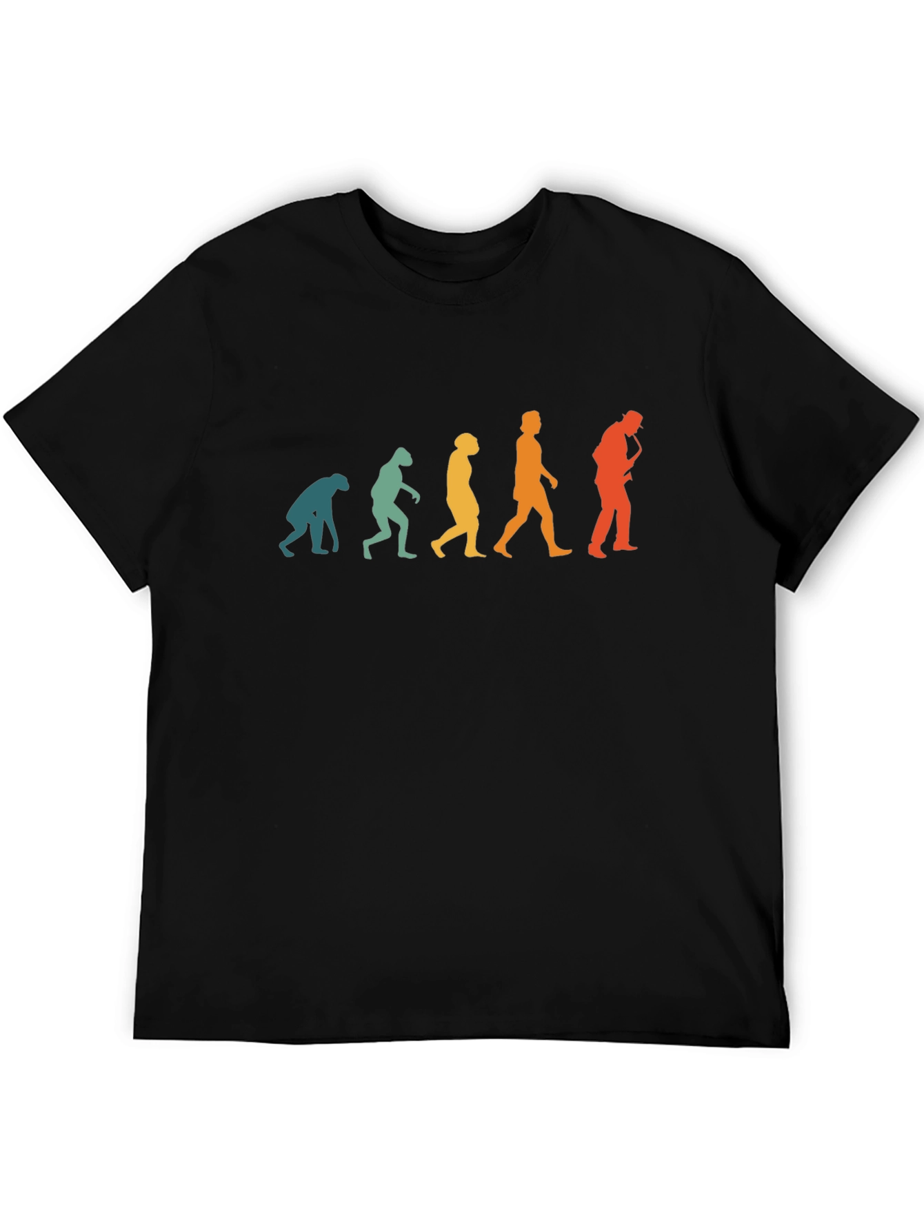 Evolution of Man Saxophone Black T-Shirt