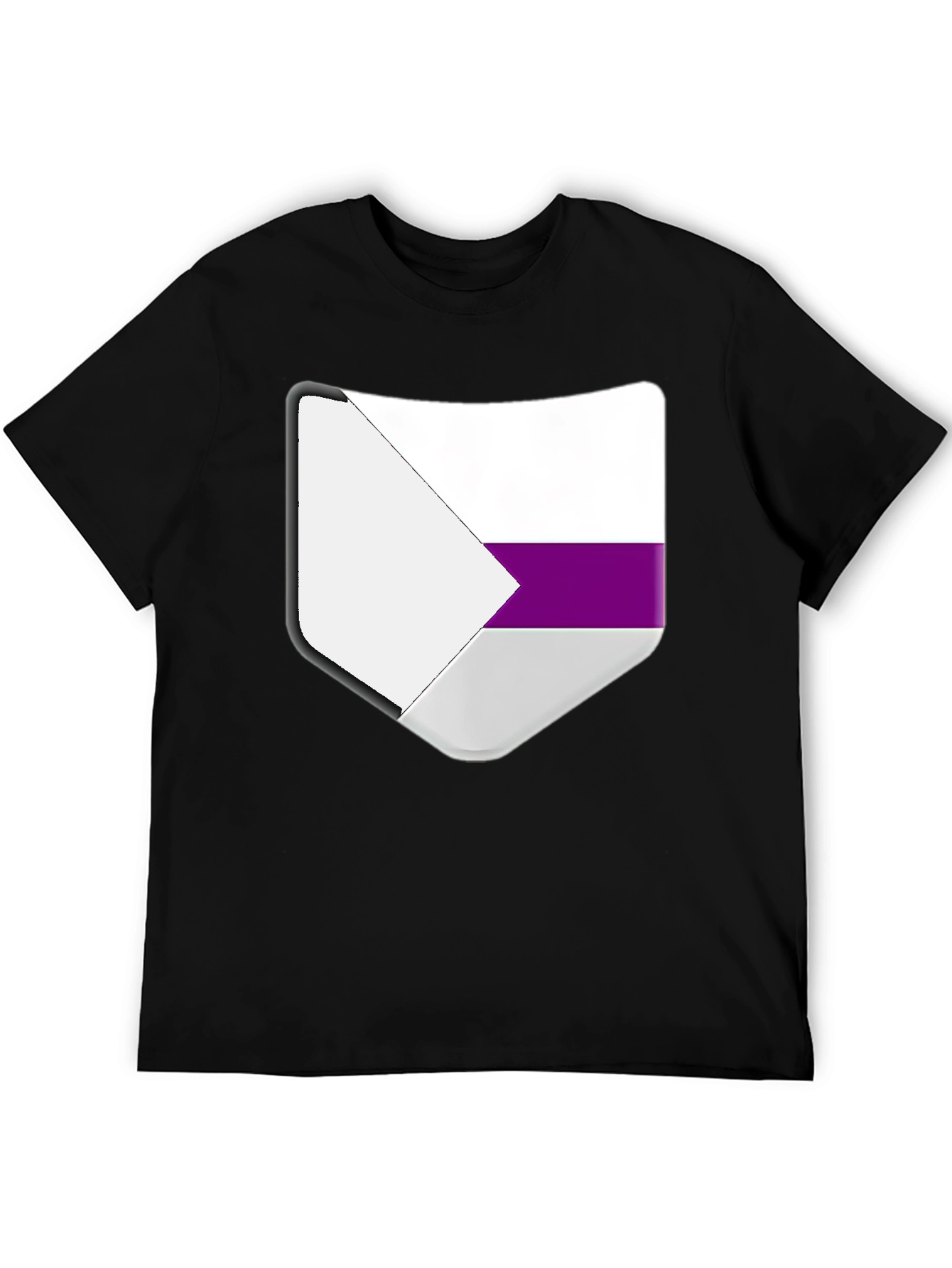 Aromantic Pride Shield T-Shirt - Black