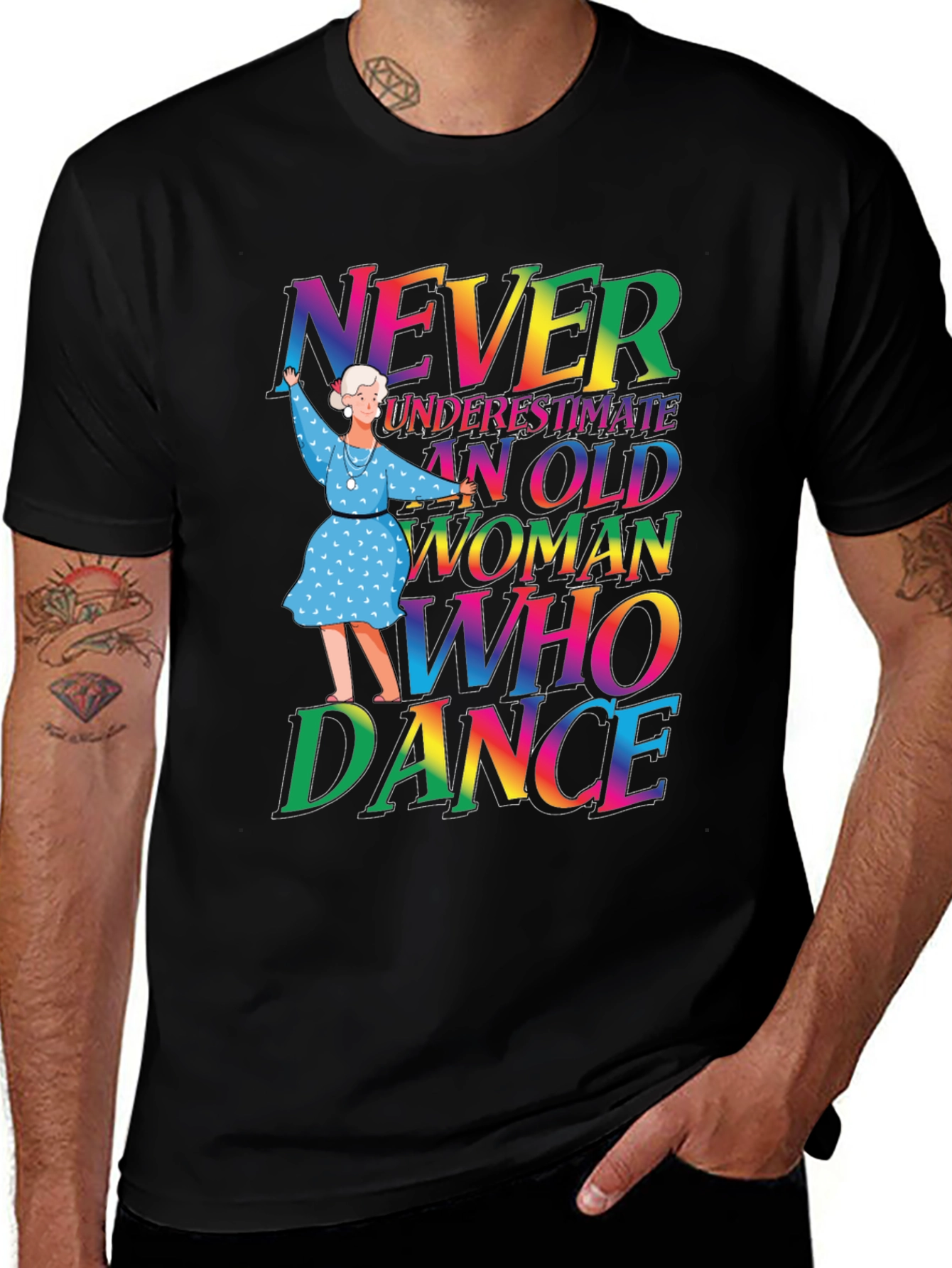 Never Underestimate Old Woman Who Can Dance T-Shirt