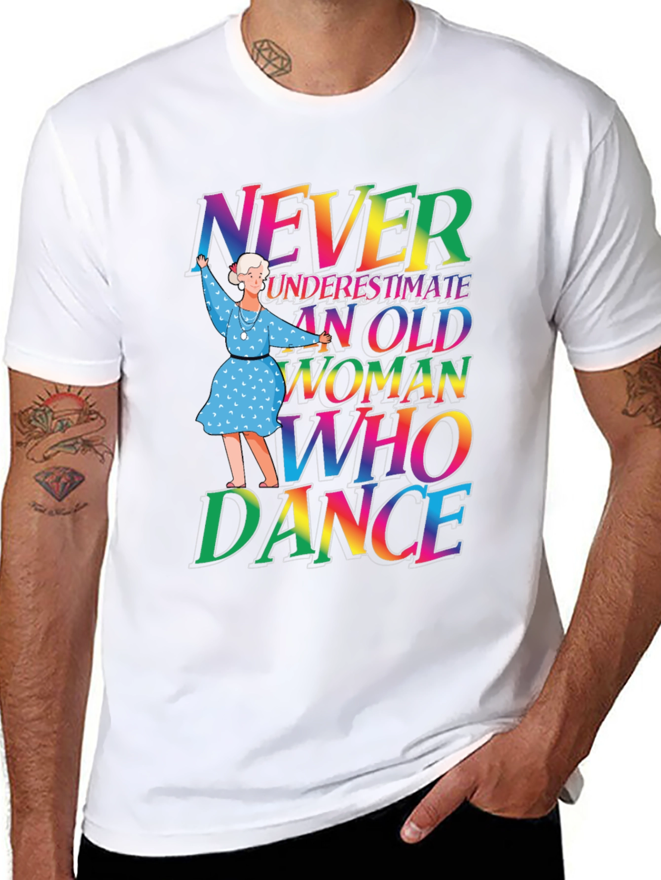 Never Underestimate Old Woman Who Can Dance T-Shirt