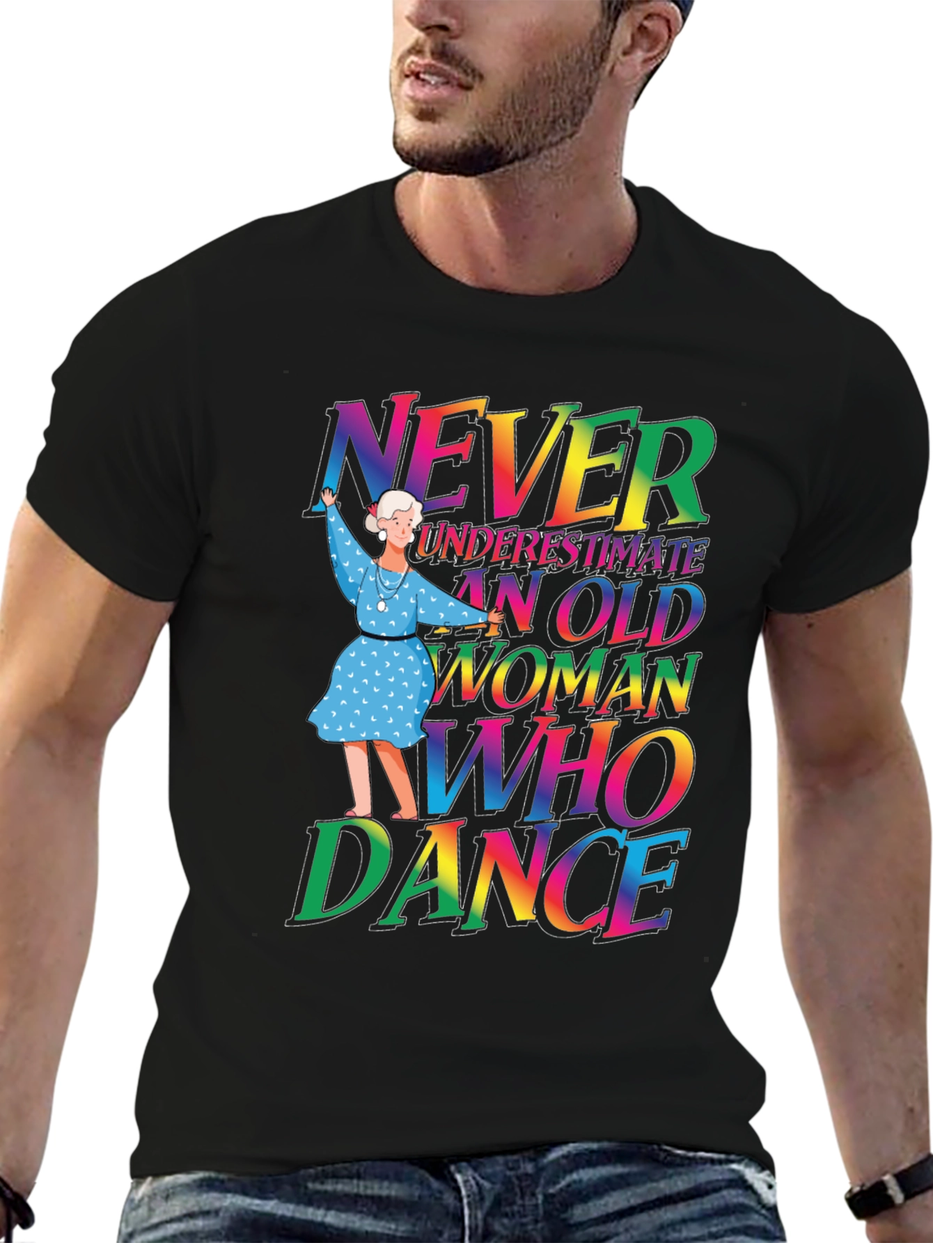 Never Underestimate Old Woman Who Can Dance T-Shirt