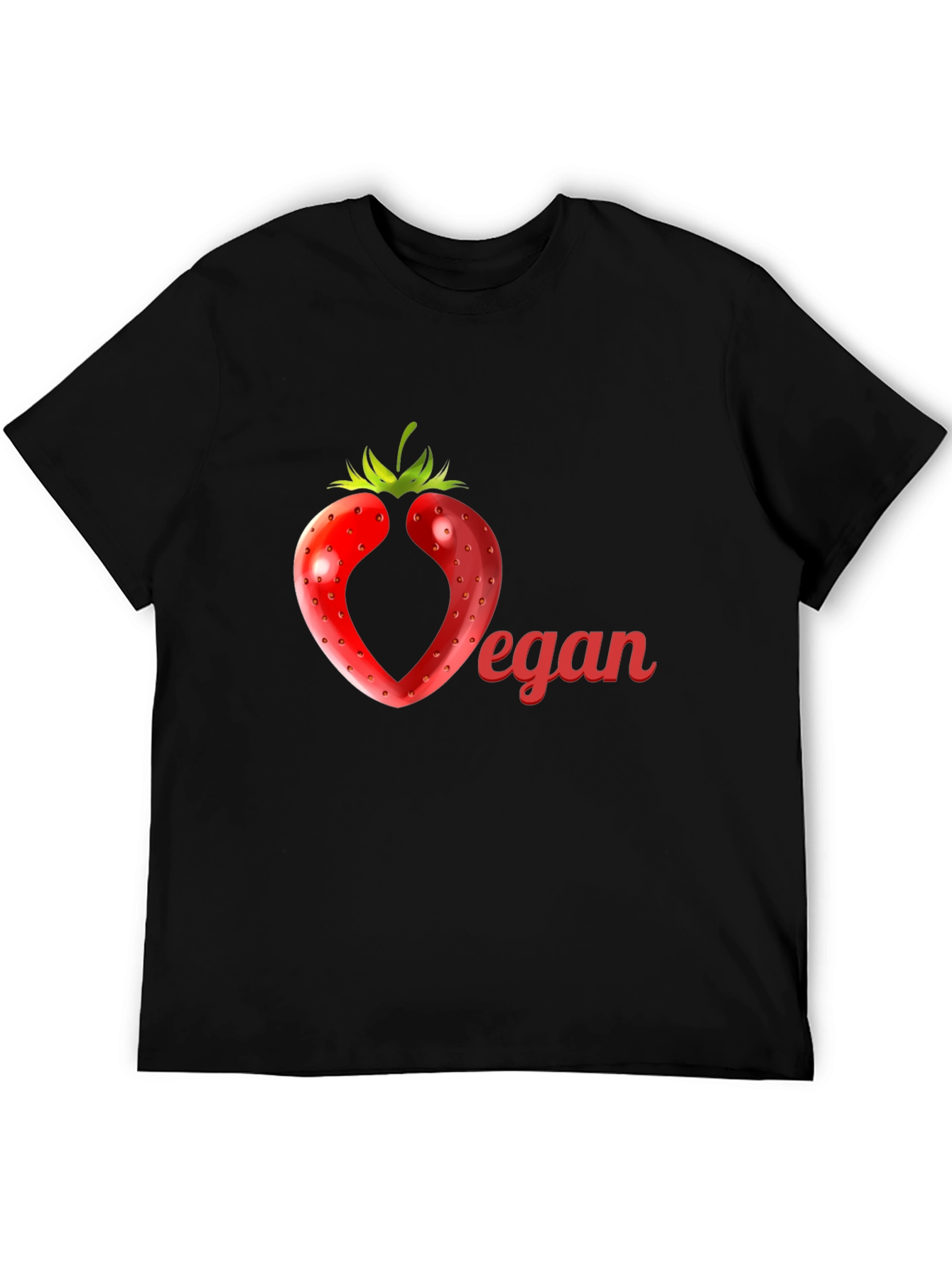Vegan Strawberry Heart T-Shirt