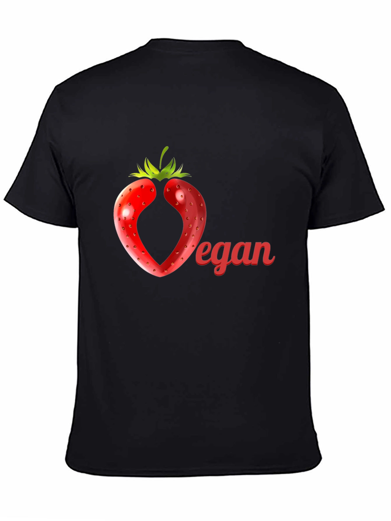 Vegan Strawberry Heart T-Shirt