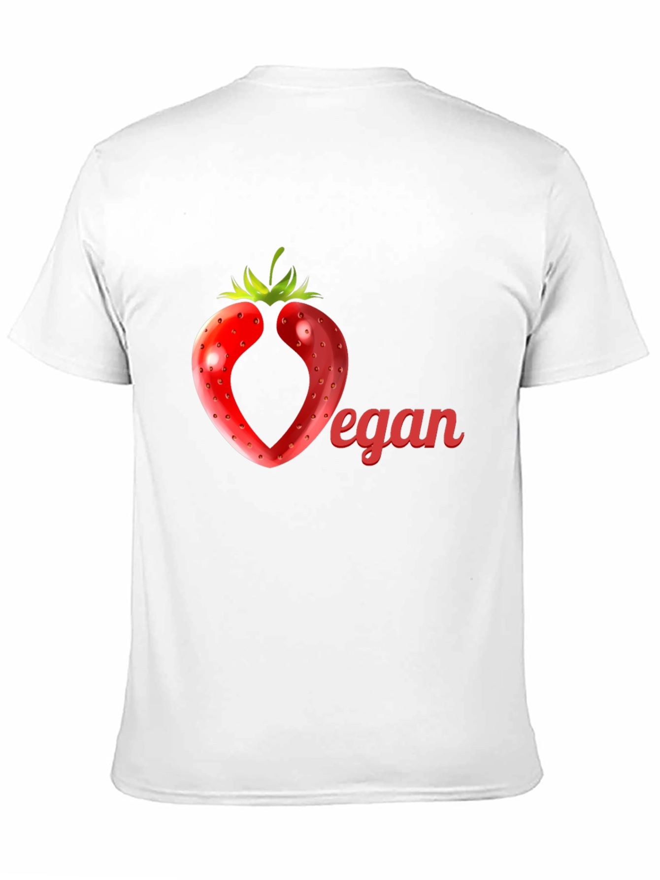 Vegan Strawberry Heart T-Shirt