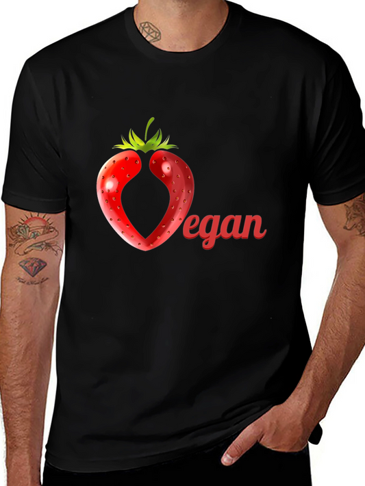 Vegan Strawberry Heart T-Shirt
