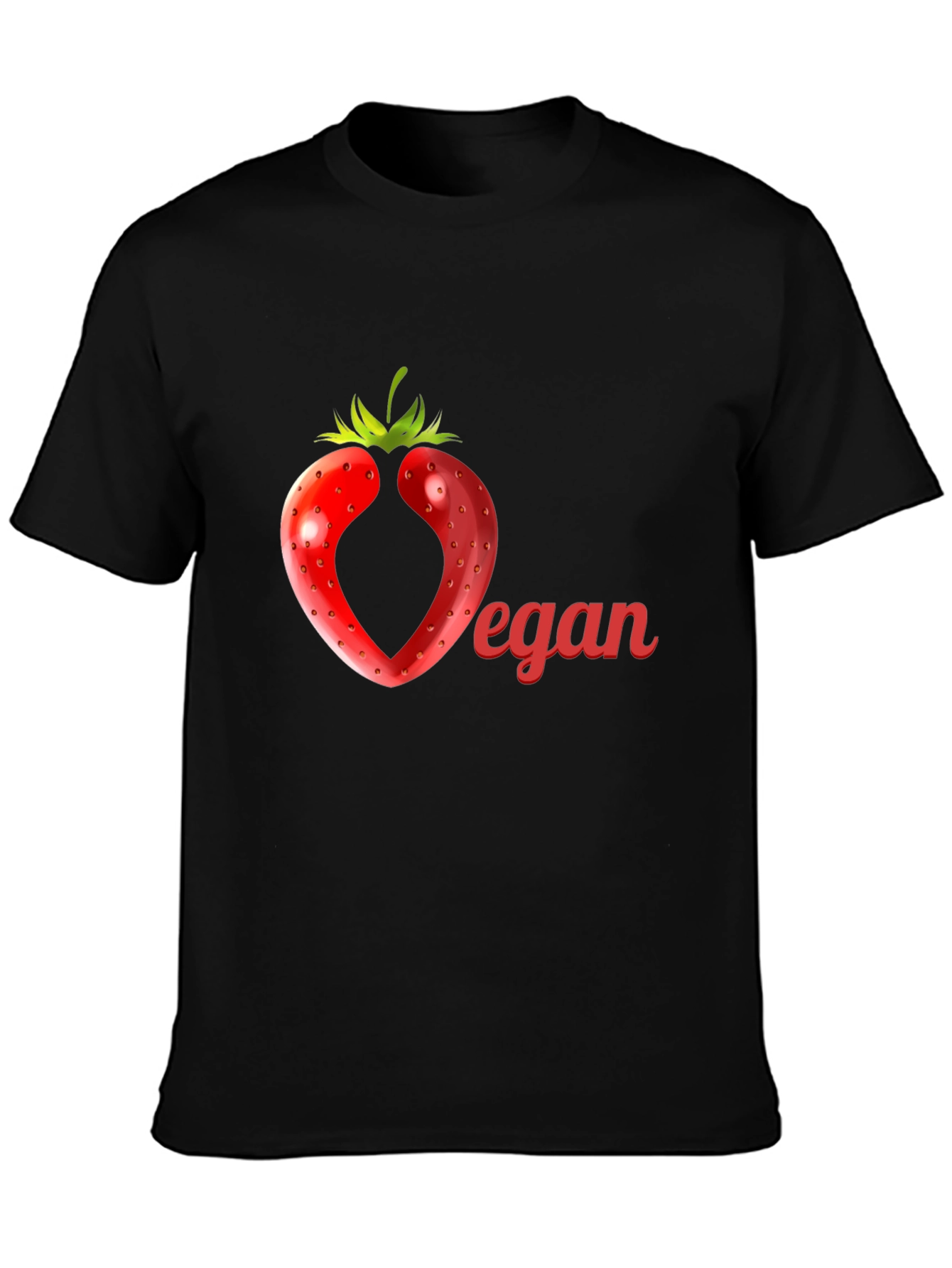 Vegan Strawberry Heart T-Shirt