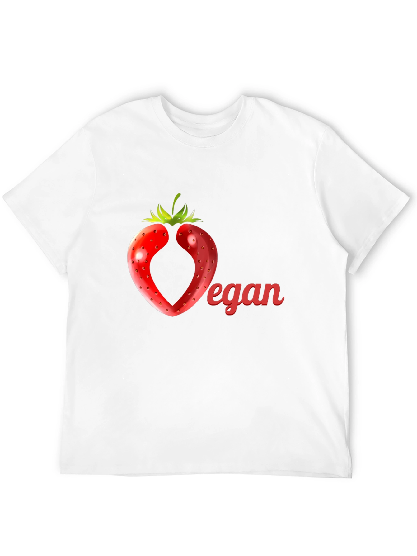 Vegan Strawberry Heart T-Shirt