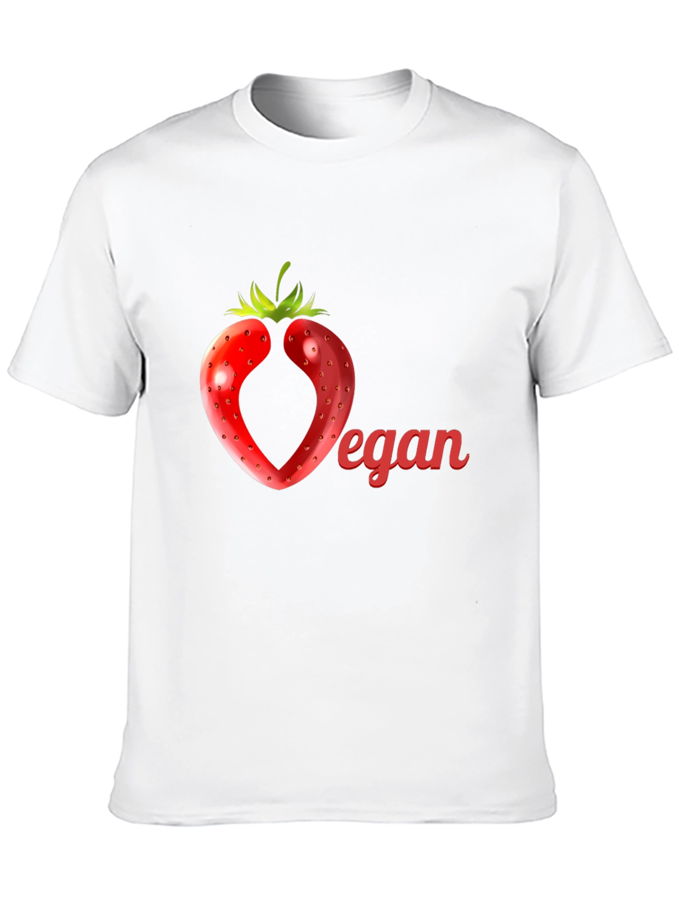 Vegan Strawberry Heart T-Shirt