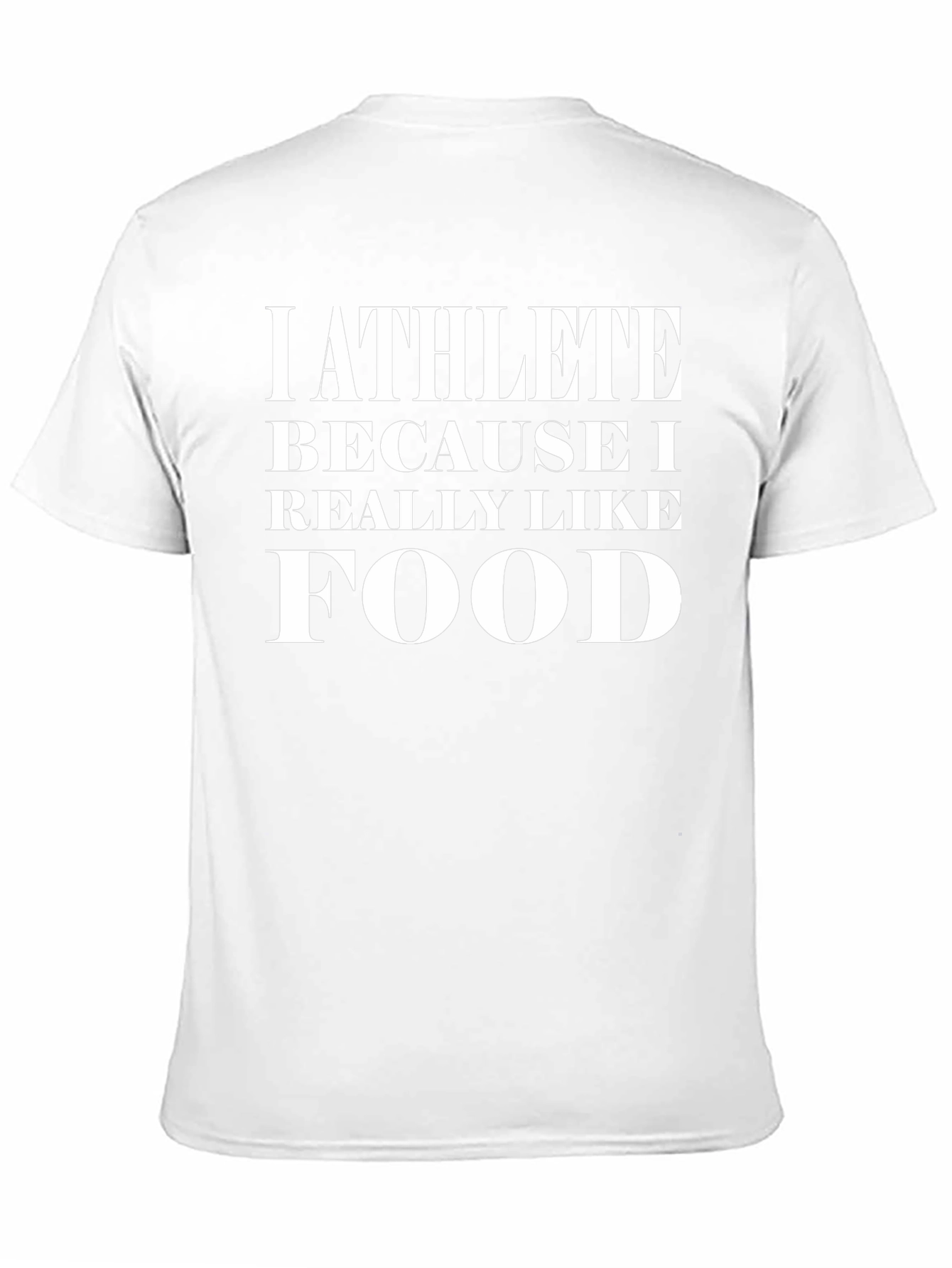 Athlete Because I Like Food Black T-Shirt