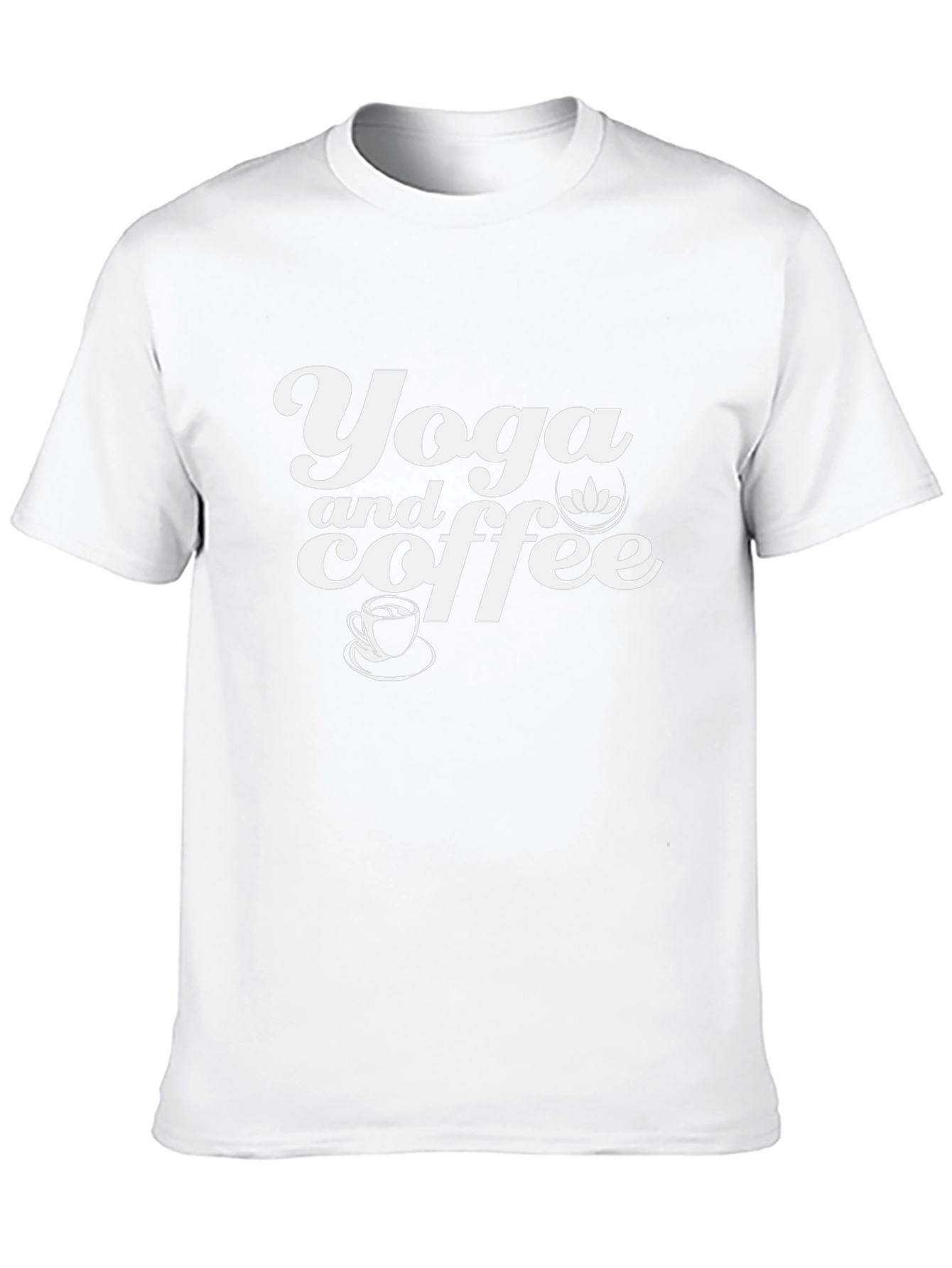 Yoga and Coffee Black Graphic Tee Shirt