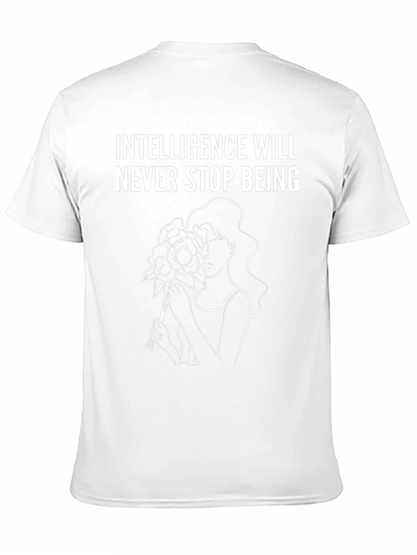 Intelligence Flower Woman Graphic Tee - Black