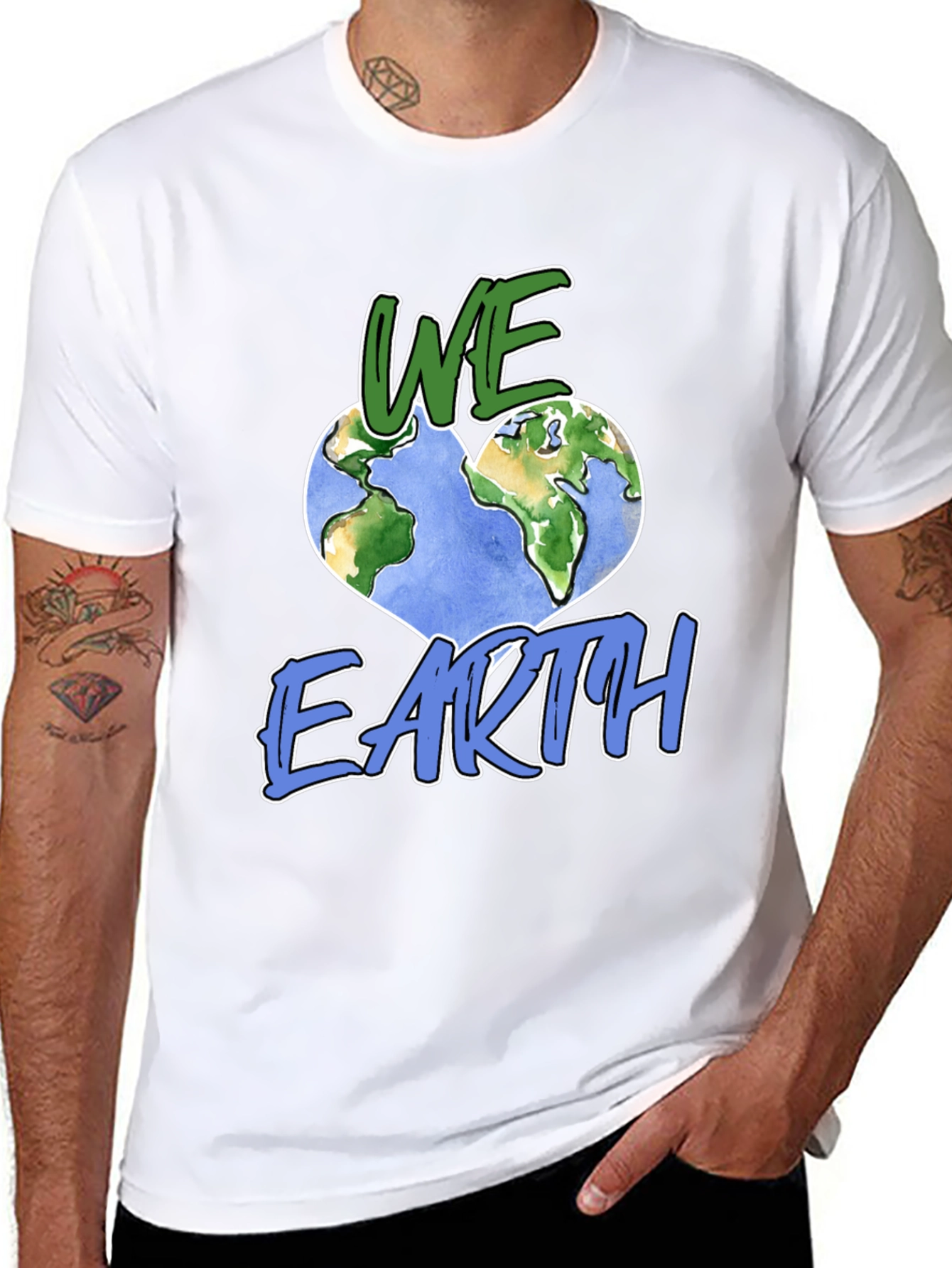We Love Earth Graphic Tee - Unisex Black T-Shirt