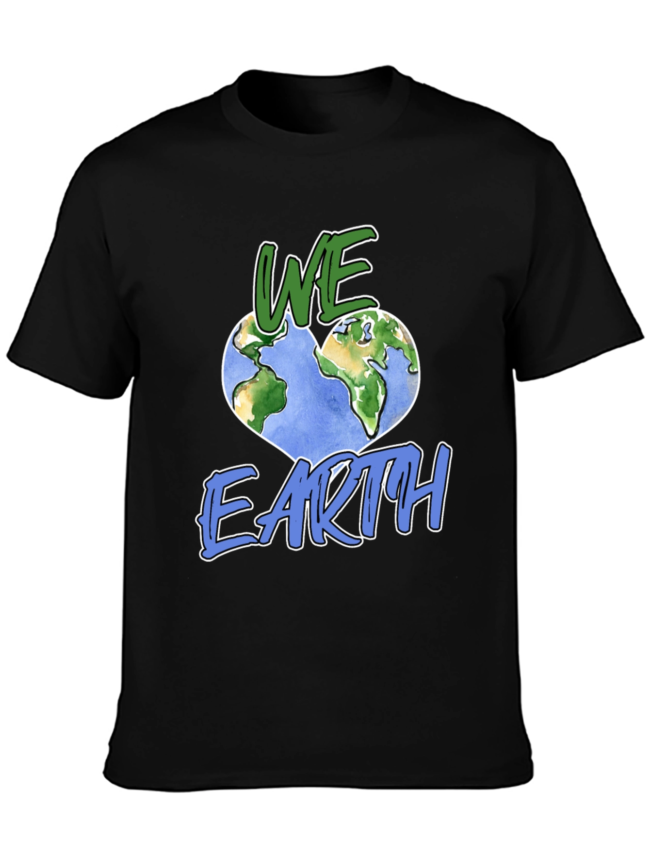 We Love Earth Graphic Tee - Unisex Black T-Shirt