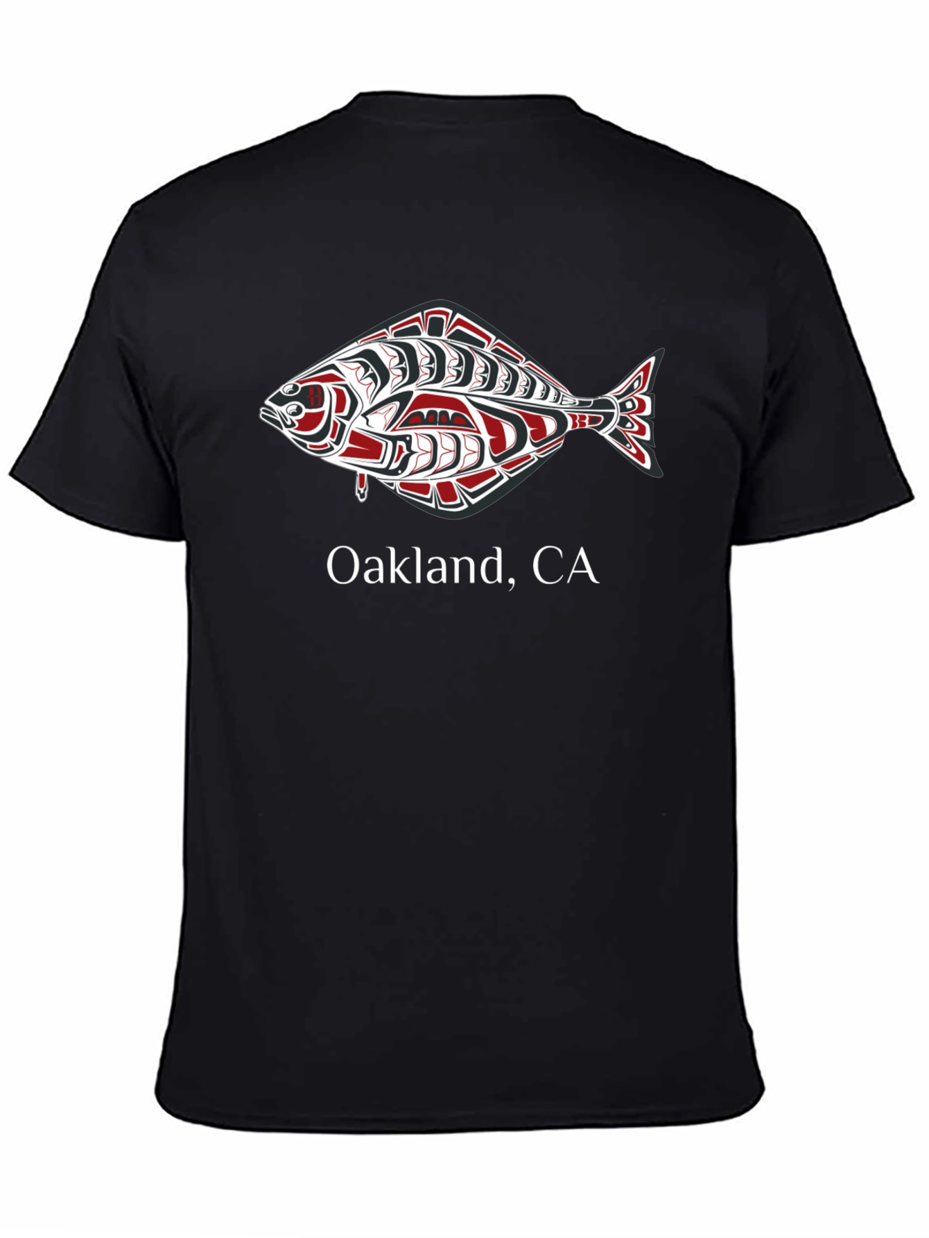 Oakland CA Graphic Tee with Fish Design