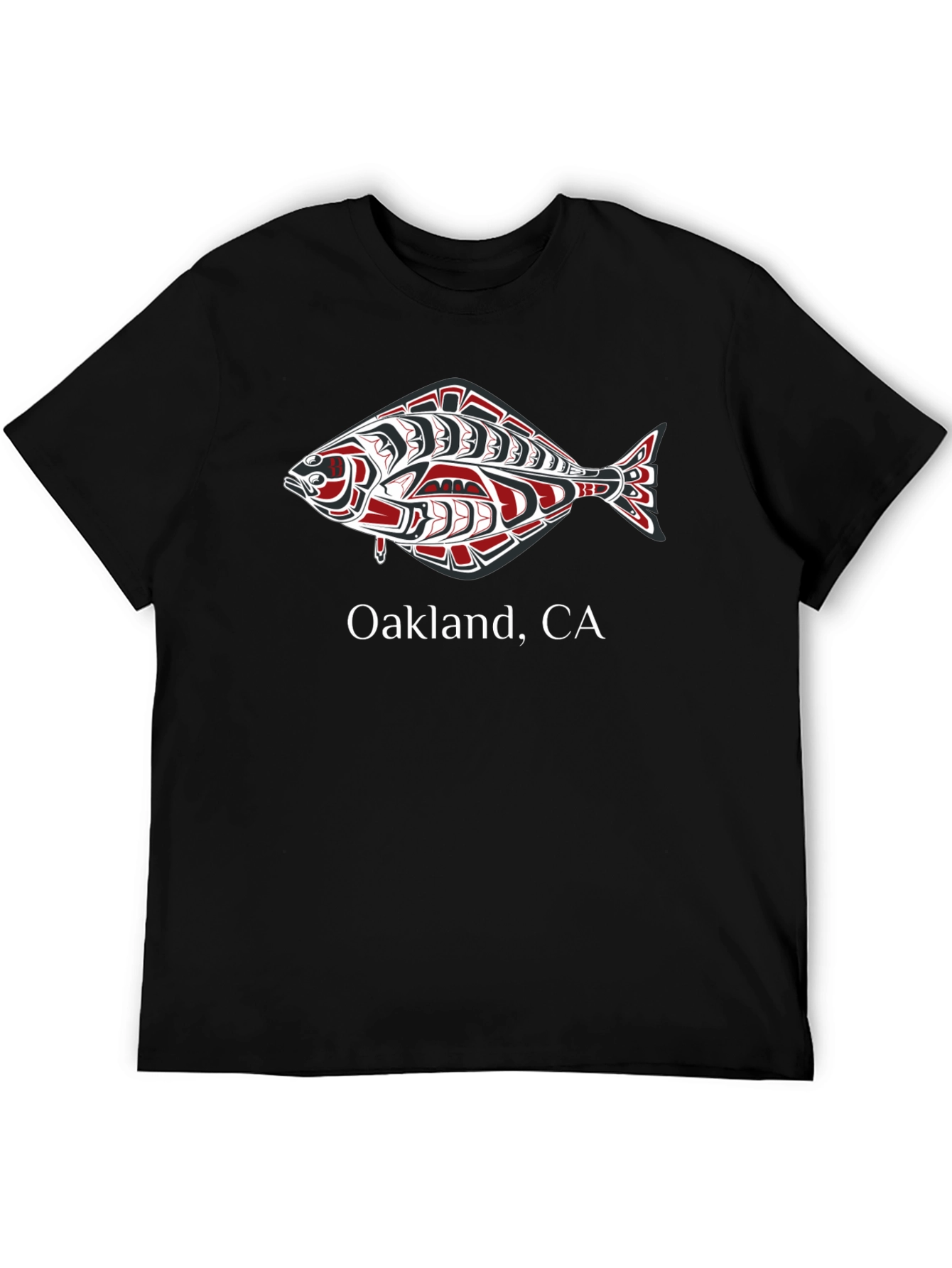 Oakland CA Graphic Tee with Fish Design