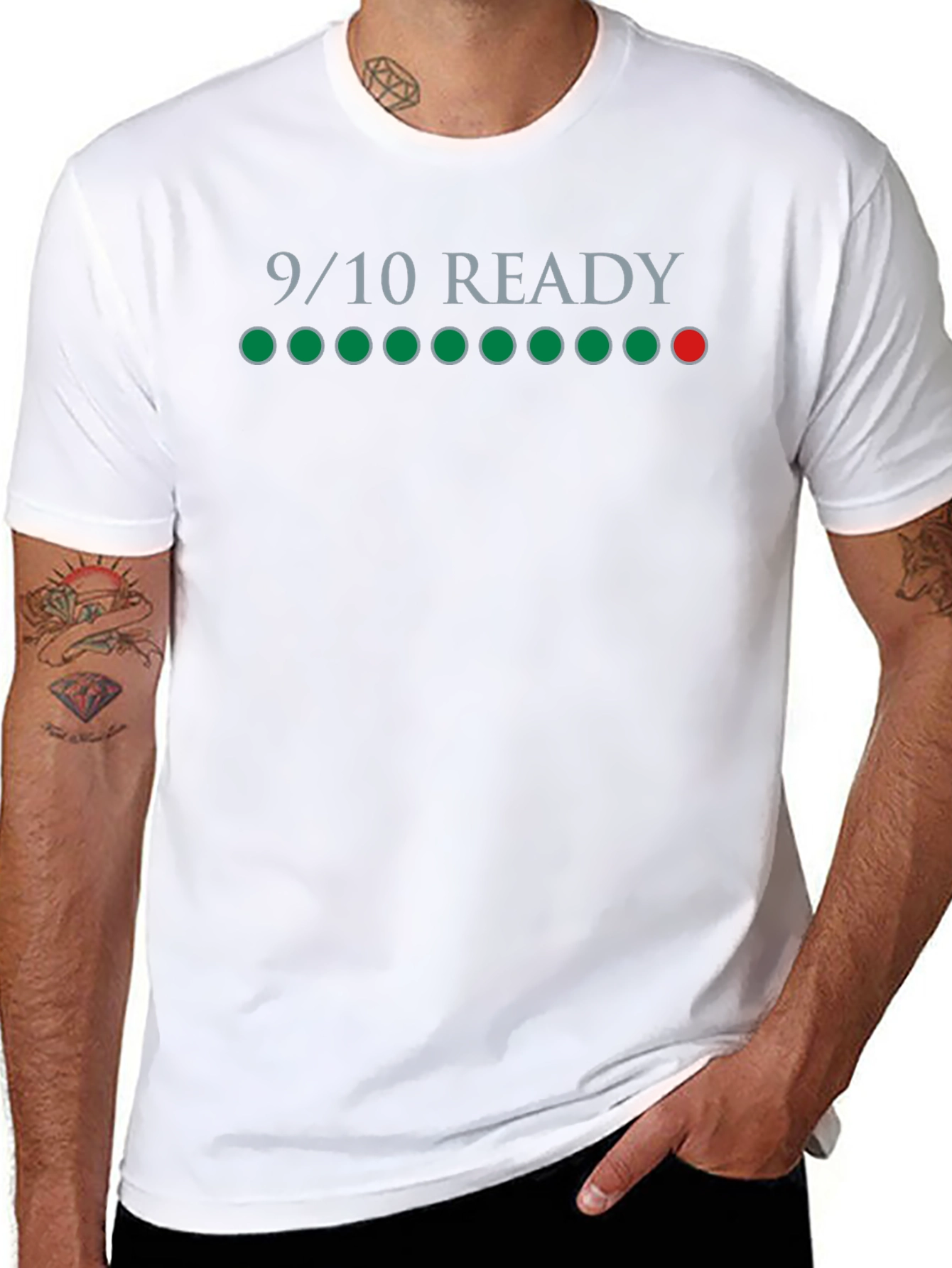 9/10 Ready T-Shirt - Gamer Level Up Style