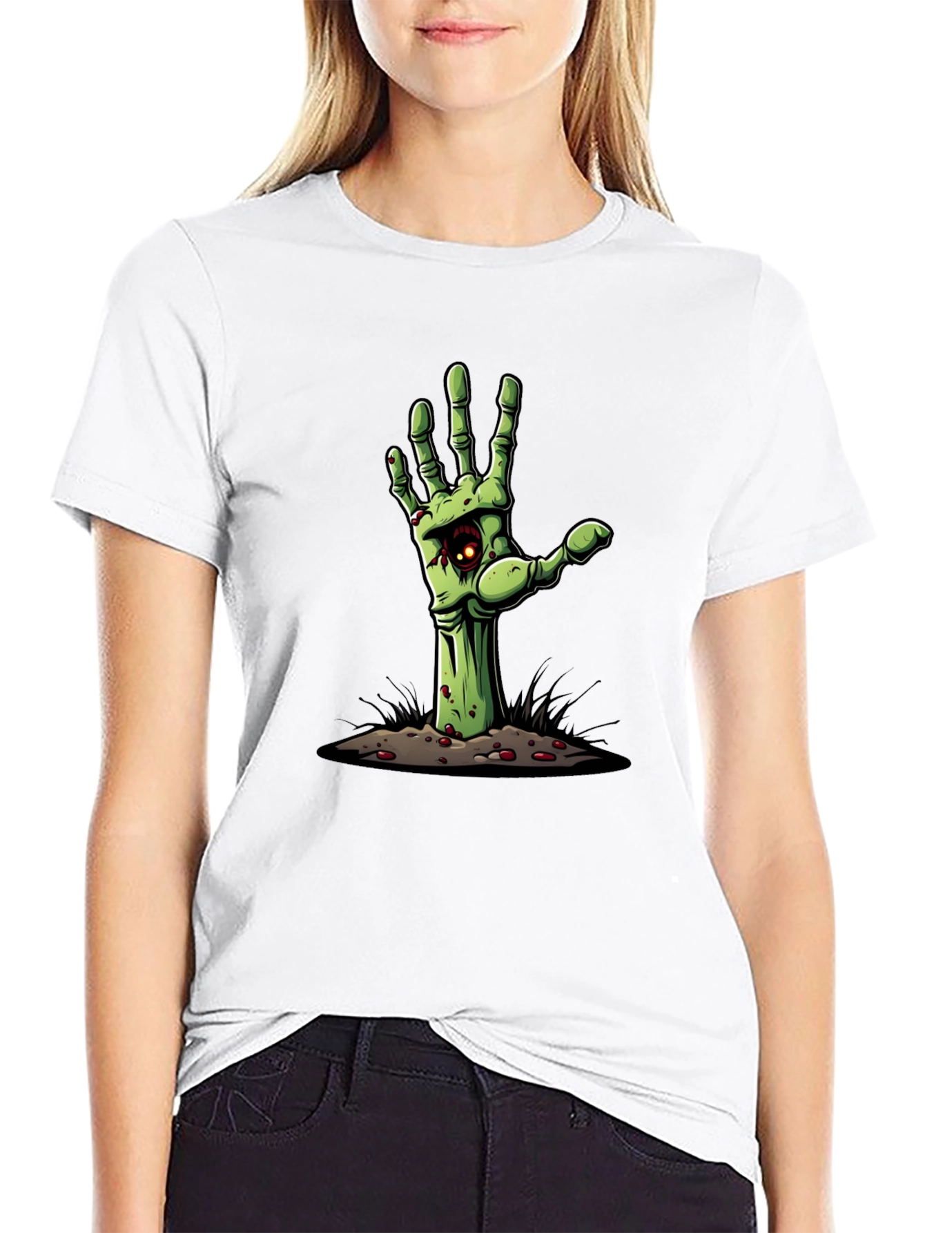 Zombie Hand Graphic Tee - Halloween T-Shirt