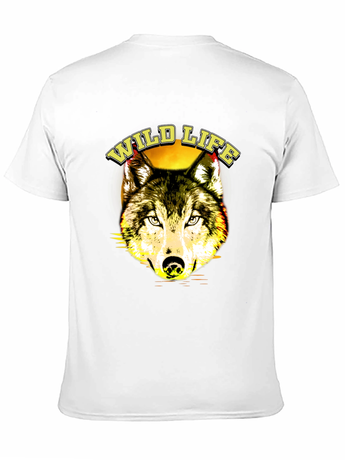 Wildlife Wolf Graphic T-Shirt - Black