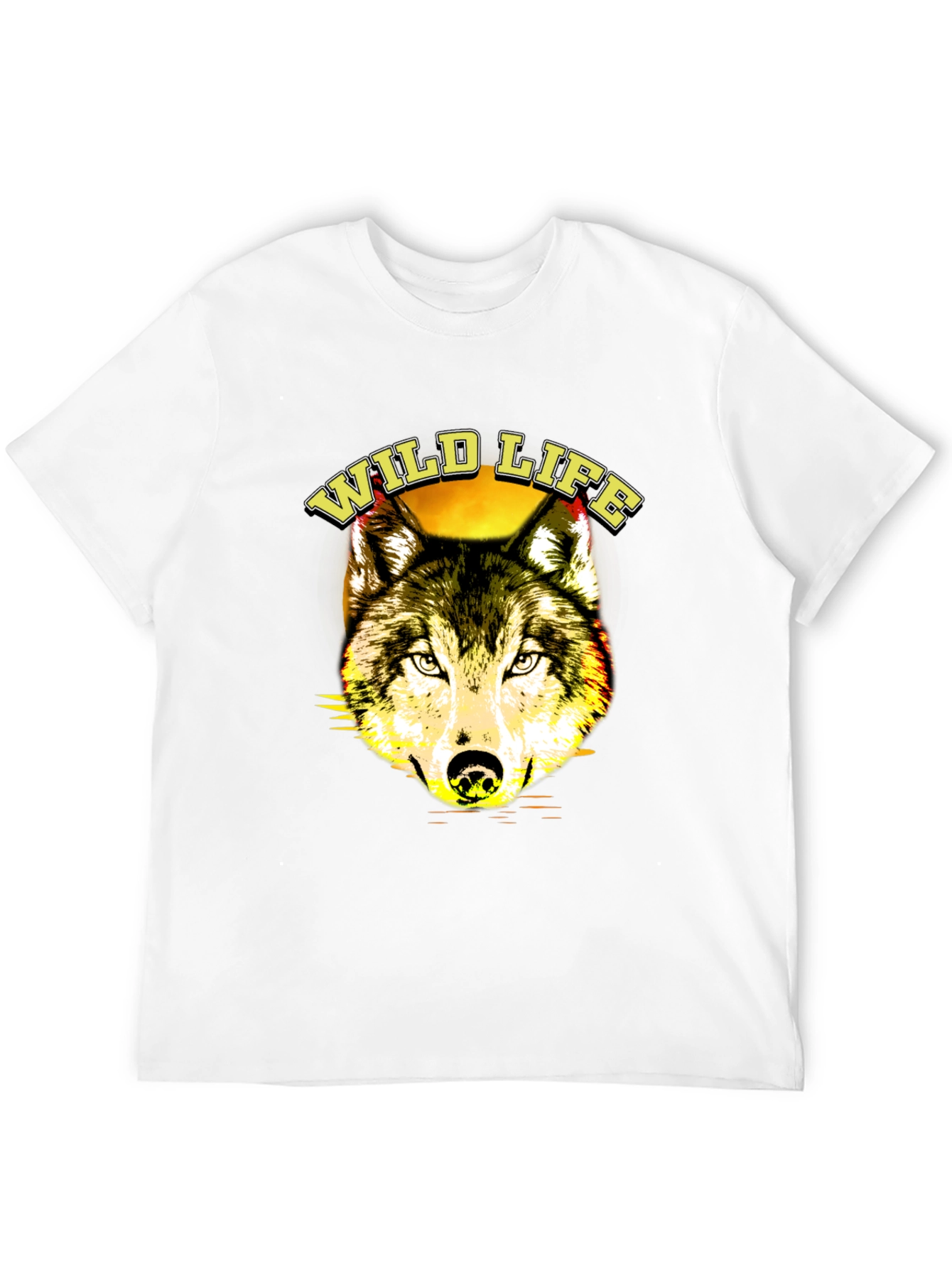Wildlife Wolf Graphic T-Shirt - Black
