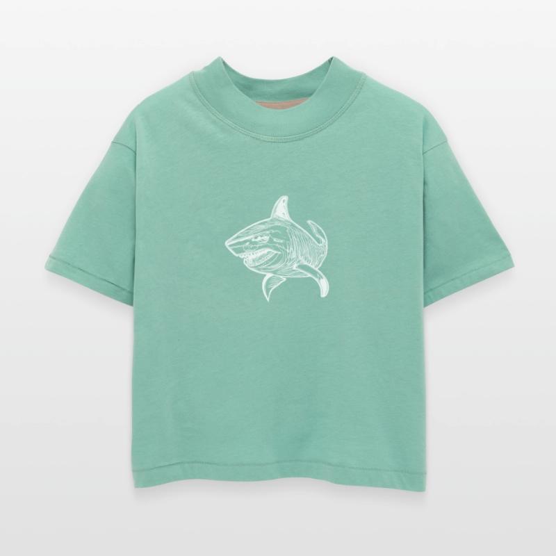 Large Vintage Deep-sea Shark With Sharp Teeth