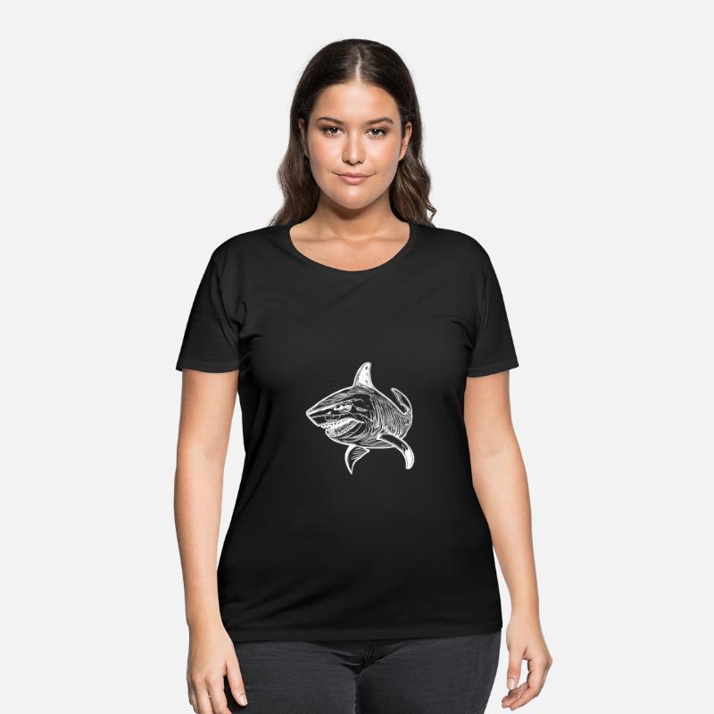 Large Vintage Deep-sea Shark With Sharp Teeth