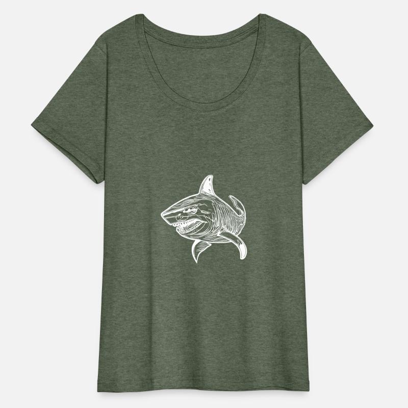 Large Vintage Deep-sea Shark With Sharp Teeth