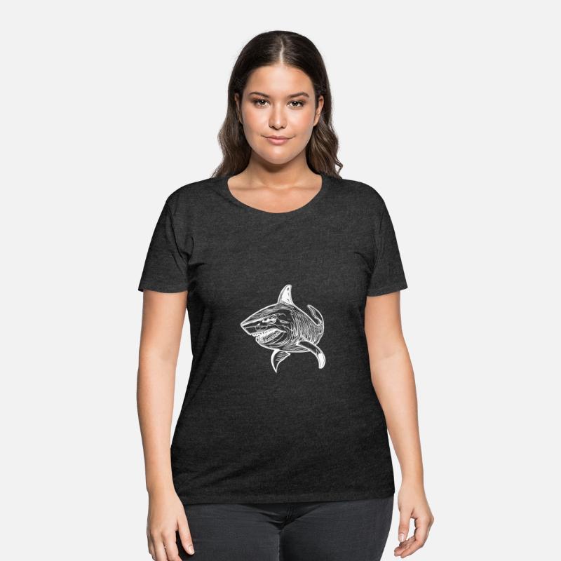 Large Vintage Deep-sea Shark With Sharp Teeth