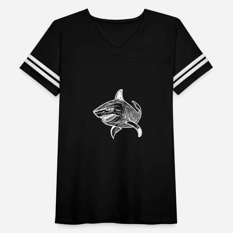 Large Vintage Deep-sea Shark With Sharp Teeth
