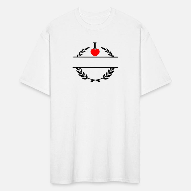 Laurel wreath for name tag with I heart