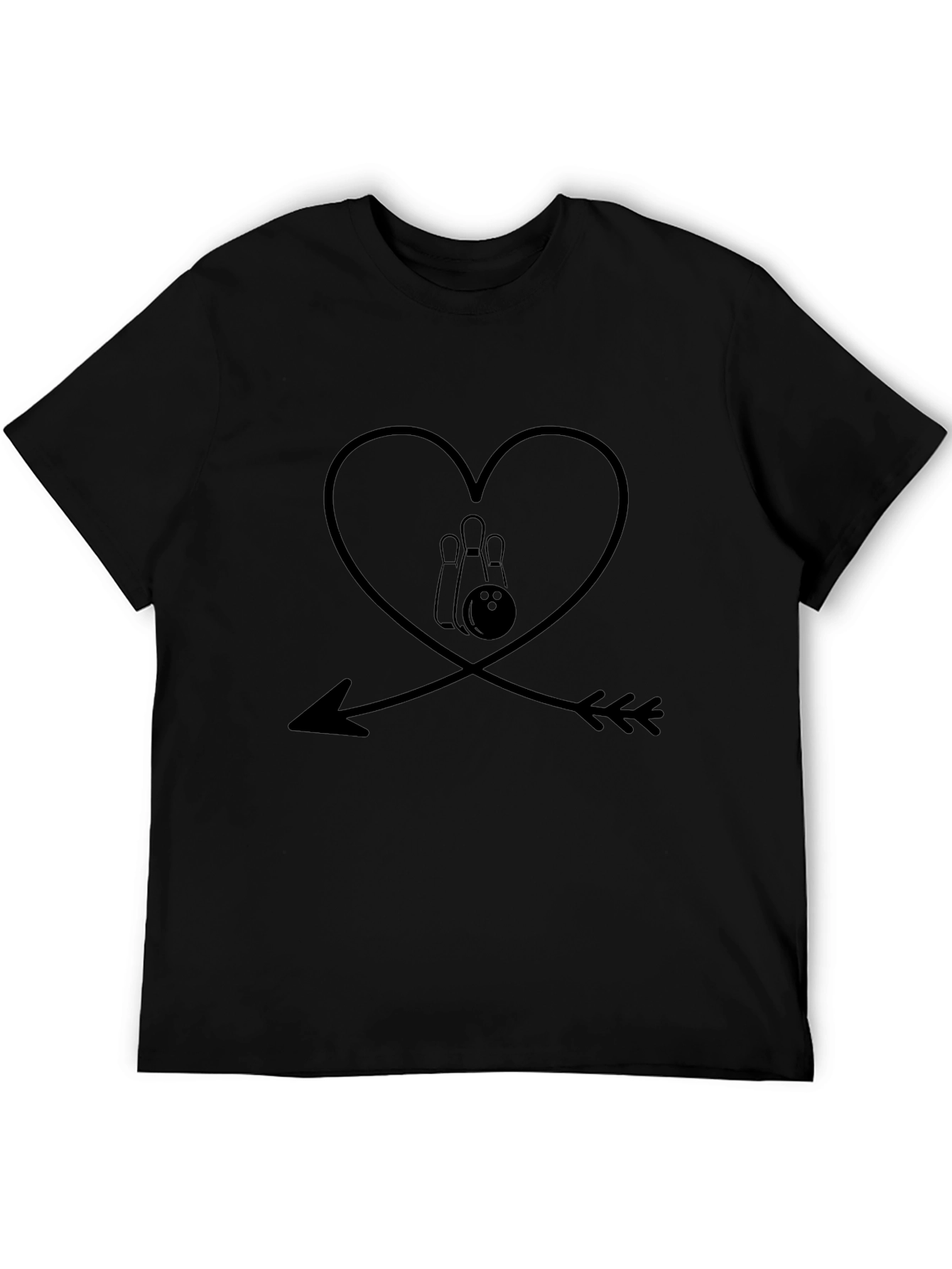 Bowling Heart Arrow T-Shirt - Strike Love!
