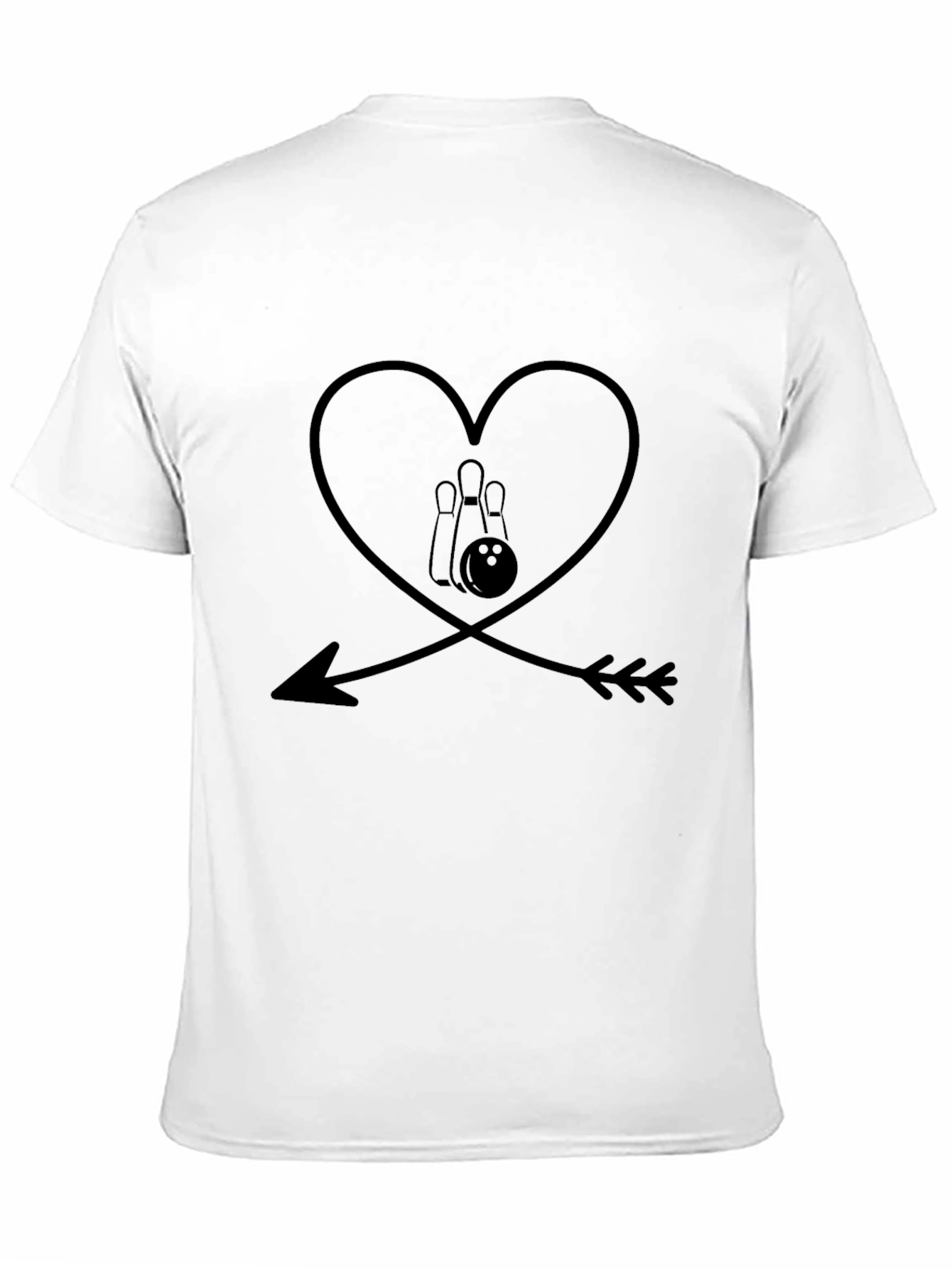 Bowling Heart Arrow T-Shirt - Strike Love!