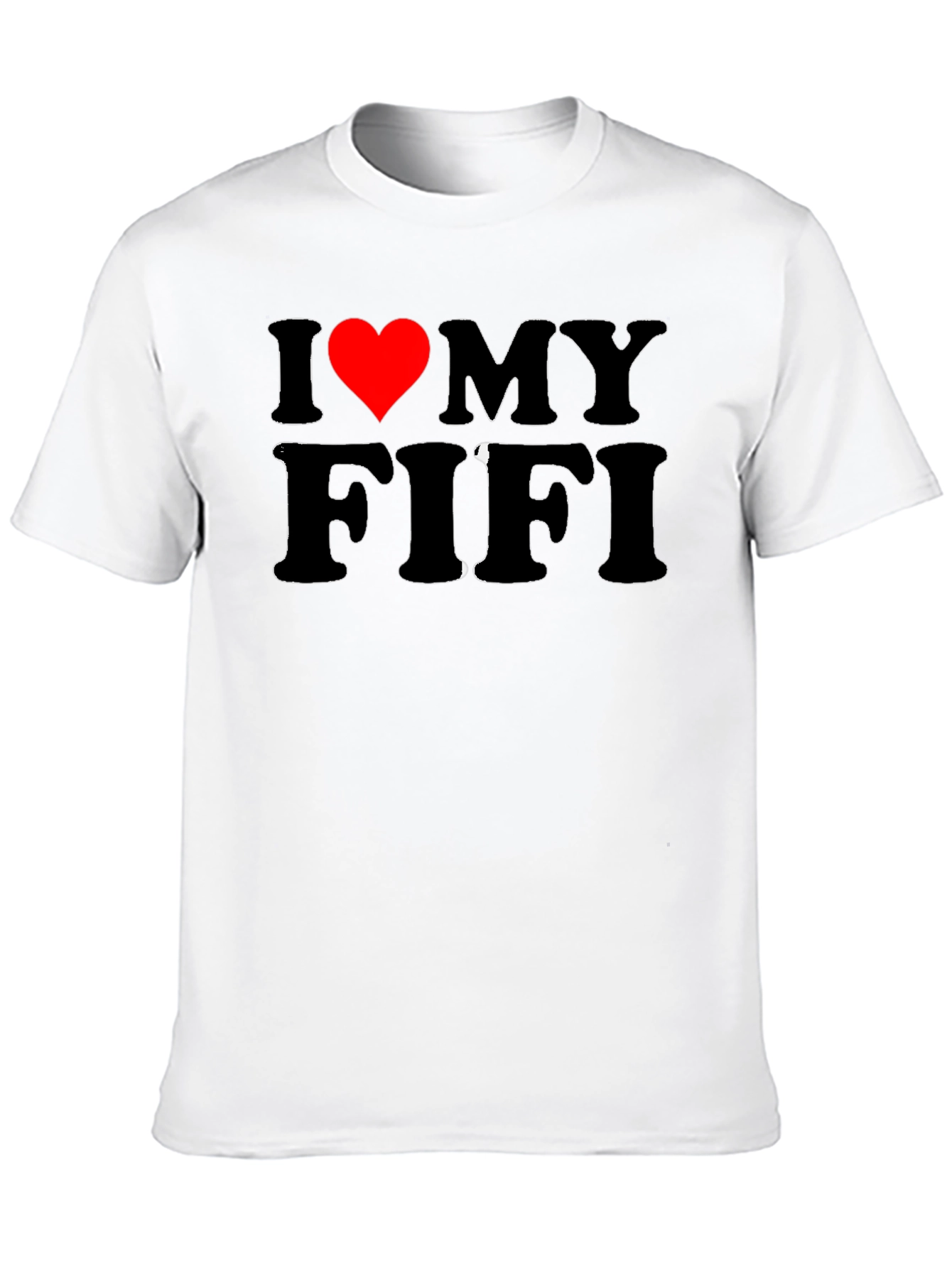 I Heart My Fifi Black T-Shirt Novelty Tee