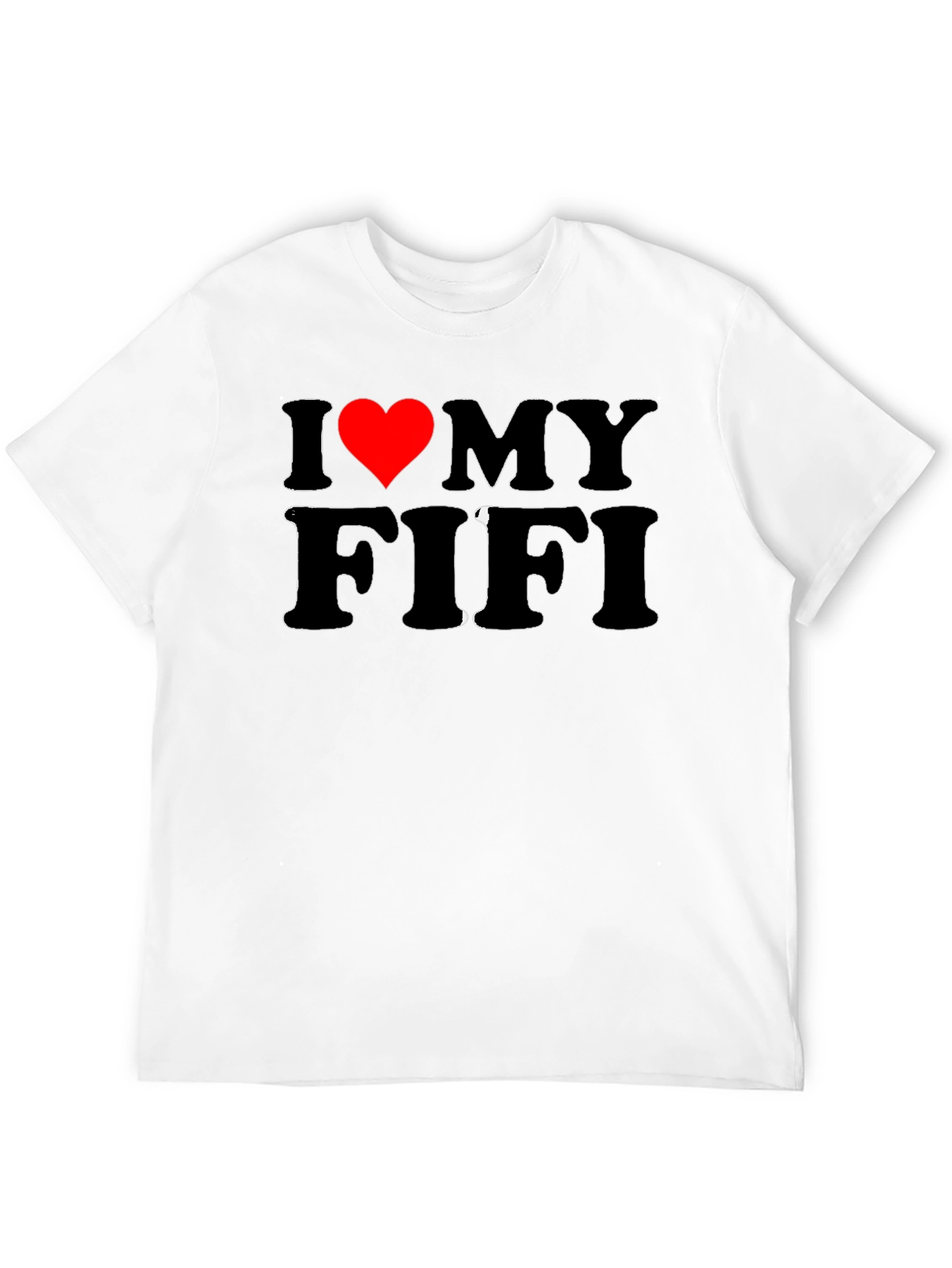 I Heart My Fifi Black T-Shirt Novelty Tee