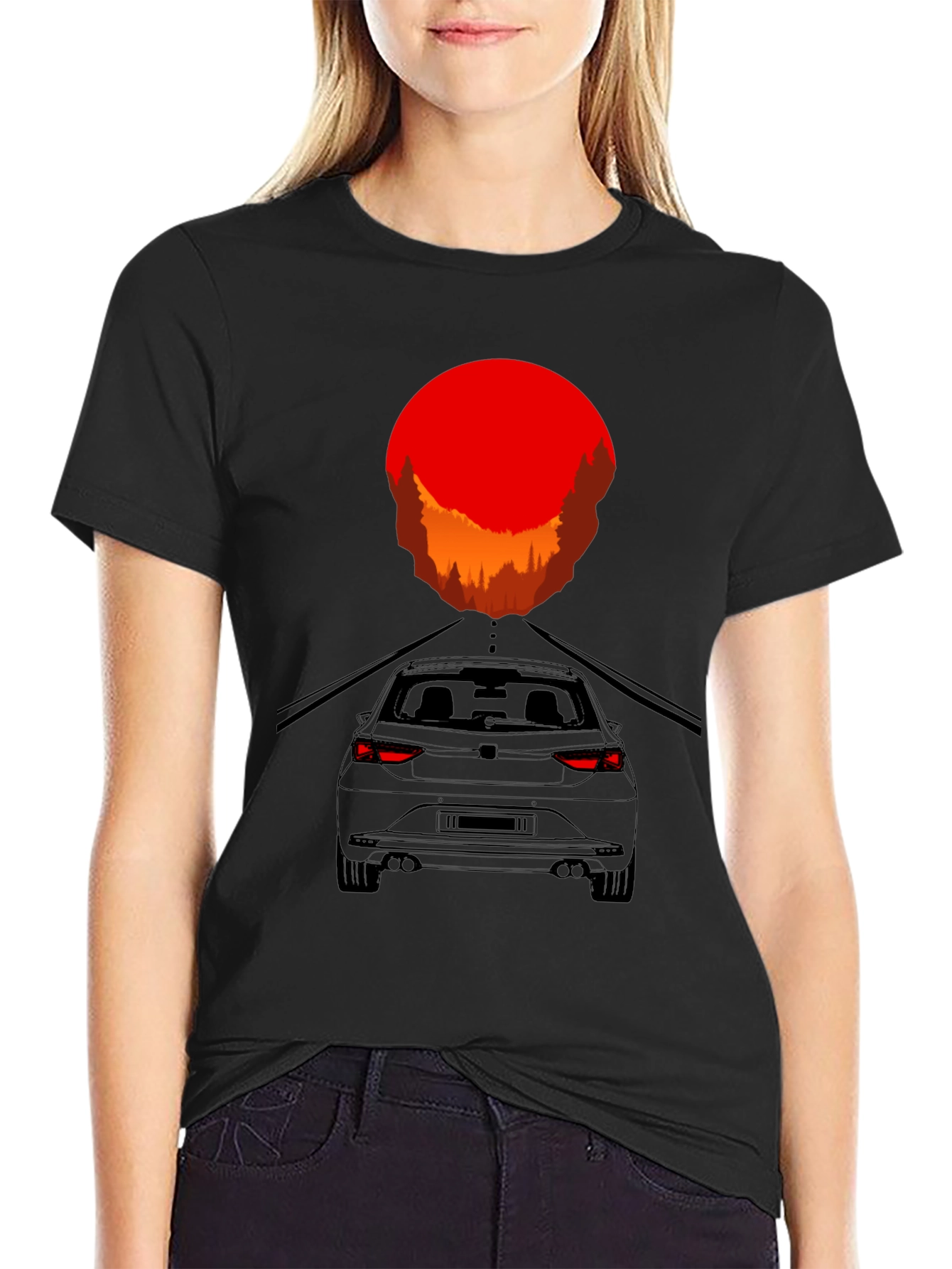 Sunset Drive T-Shirt - Modern Car Graphic Tee